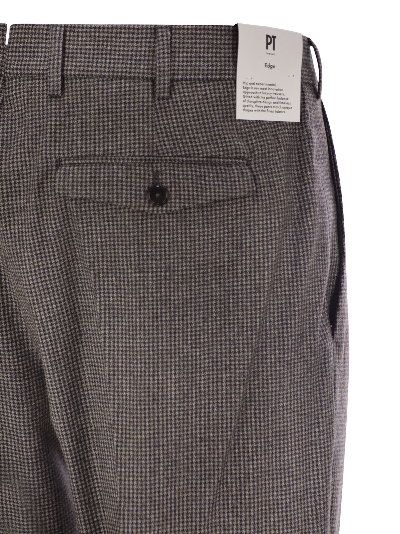 Shop Pt Torino Rebel - Wool Trousers In Grey