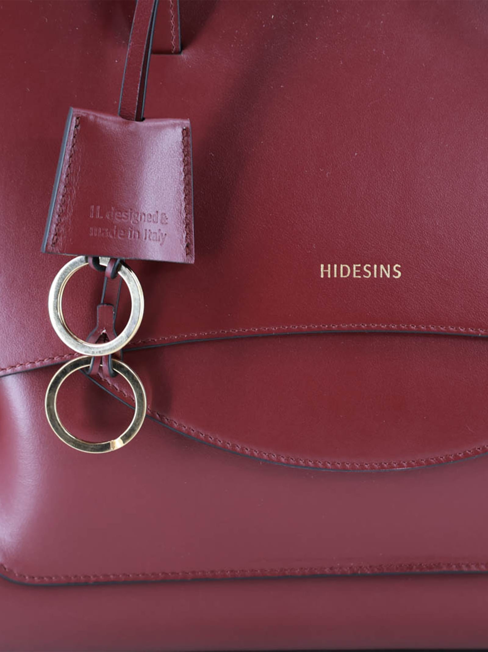 Hidesins Leather Bag In Burgundy