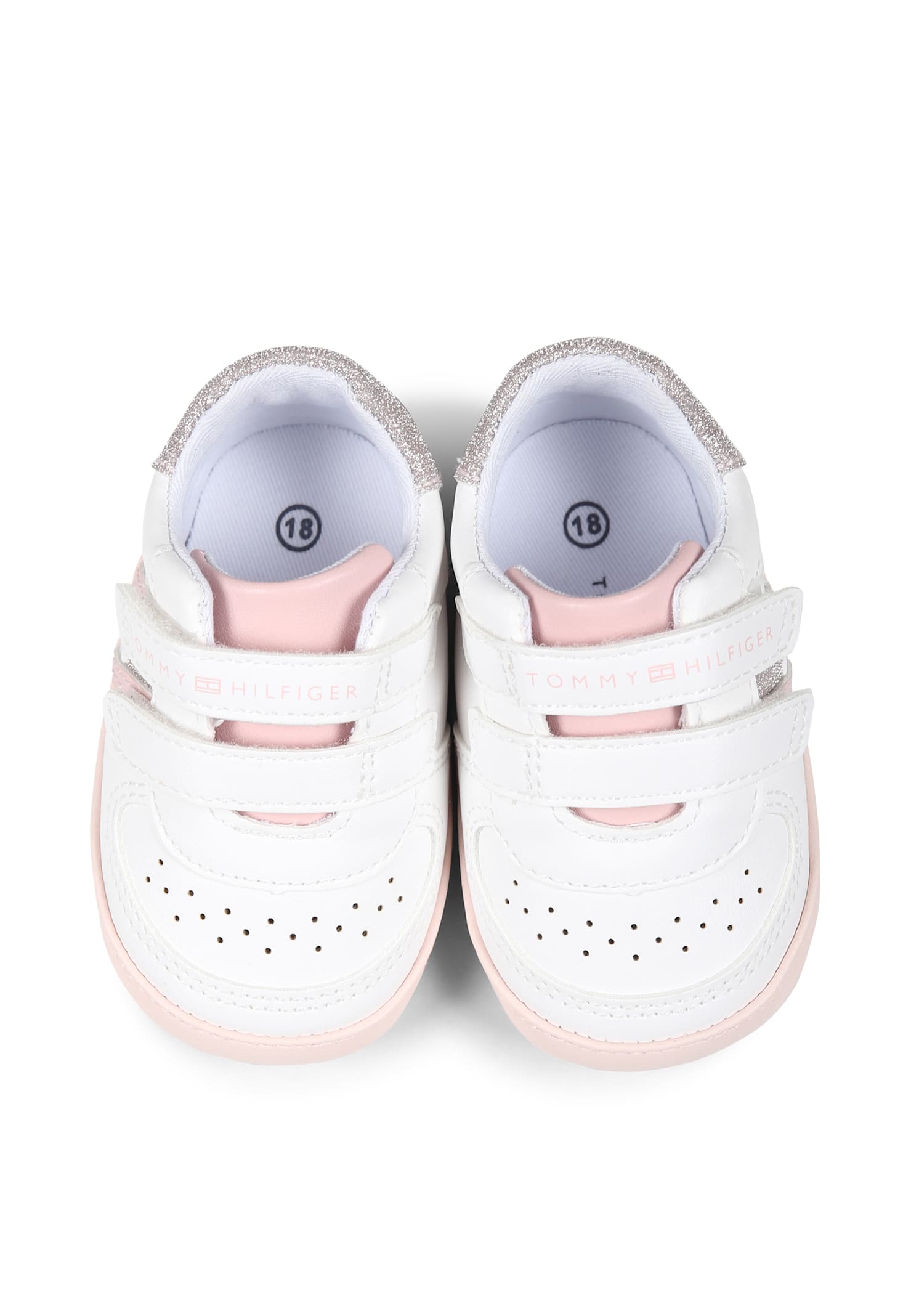 TOMMY HILFIGER WHITE SNEAKERS FOR BABY GIRL WITH LOGO