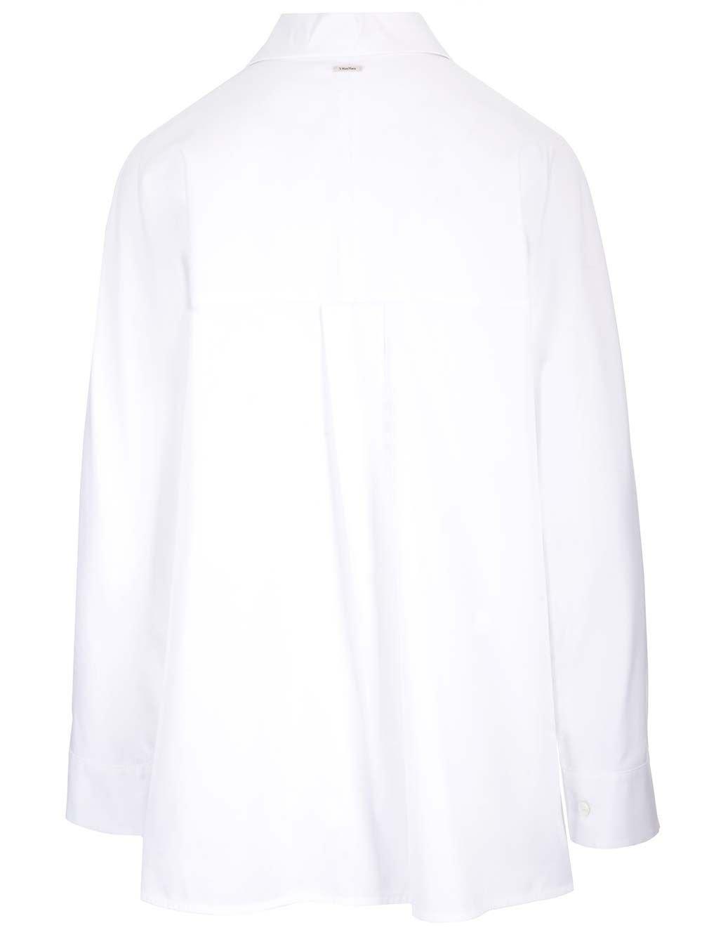 Shop 's Max Mara Buttoned Long-sleeved Oxford Shirt In Bianco