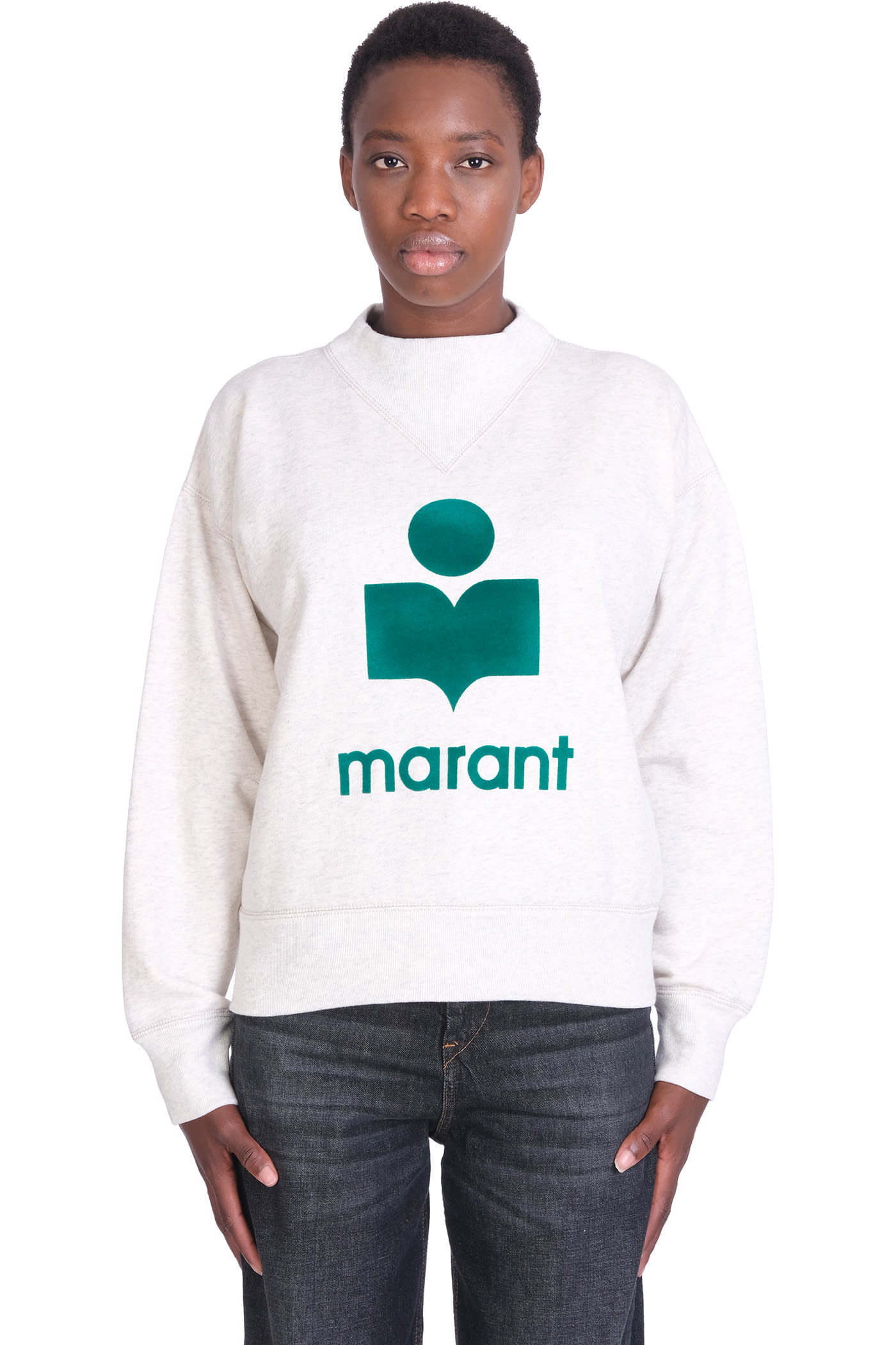 Isabel Marant Étoile Moby Sweatshirt In Beige Cotton