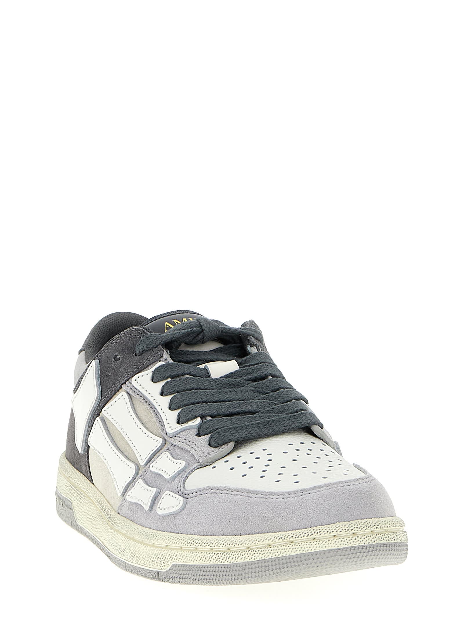 Amiri Distressed Low Top Sneakers With Skeleton Detail In Multi