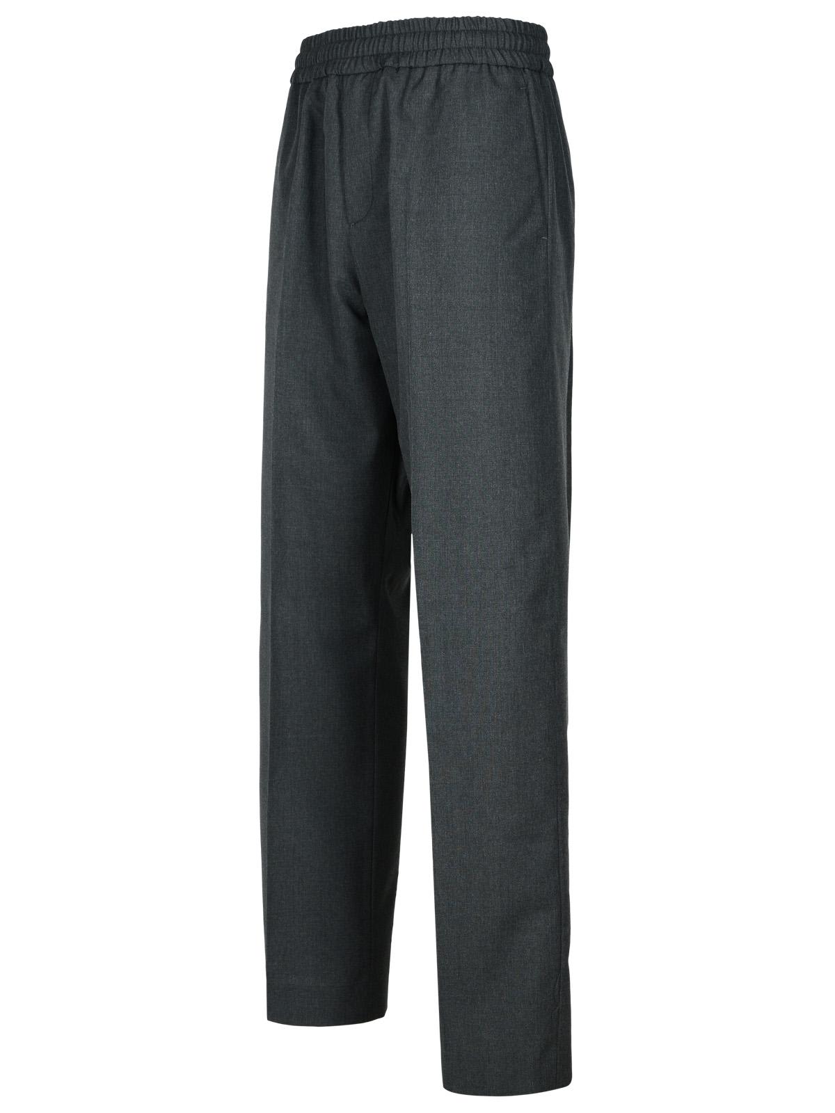 Shop Golden Goose Lenny Grey Virgin Wool Pants