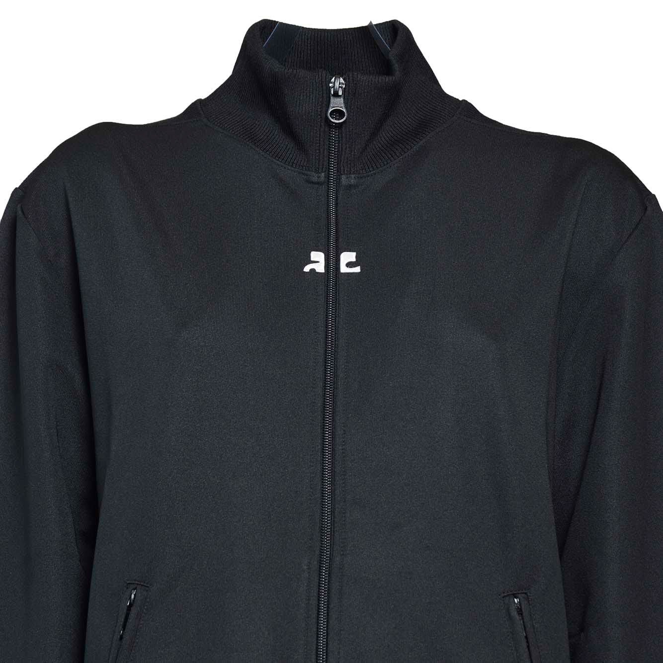 Shop Courrèges Zip-up Jacket In Nero