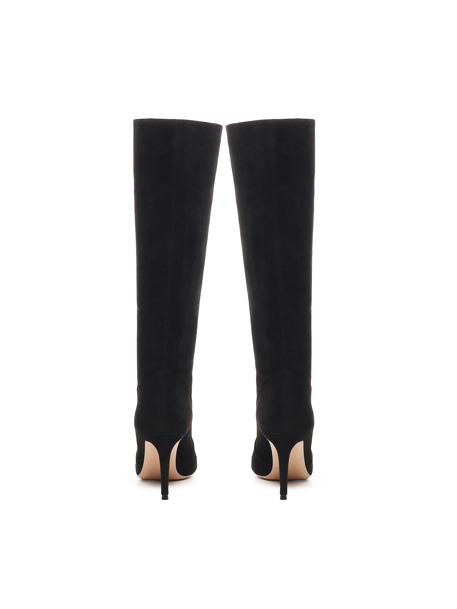 Gianvito Rossi Pointed Toe High Heeled Boots In Black