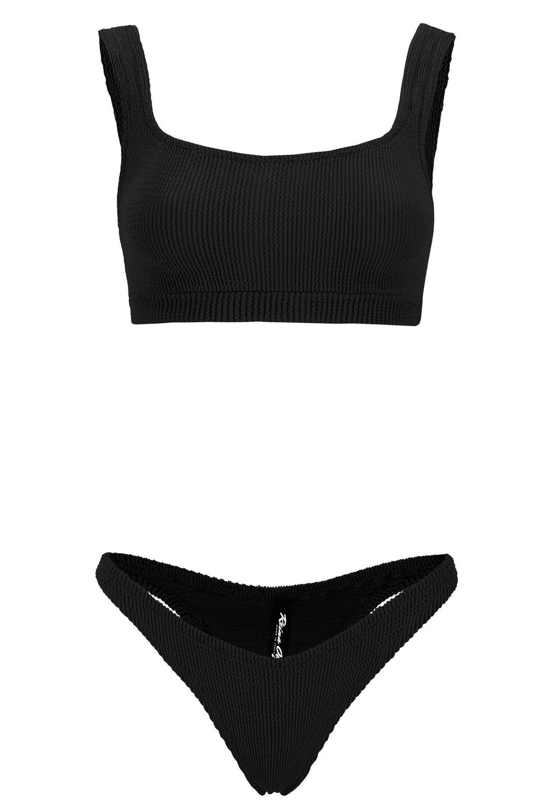 Shop Reina Olga Ginny Boobs Stretch Bikini Set In Black