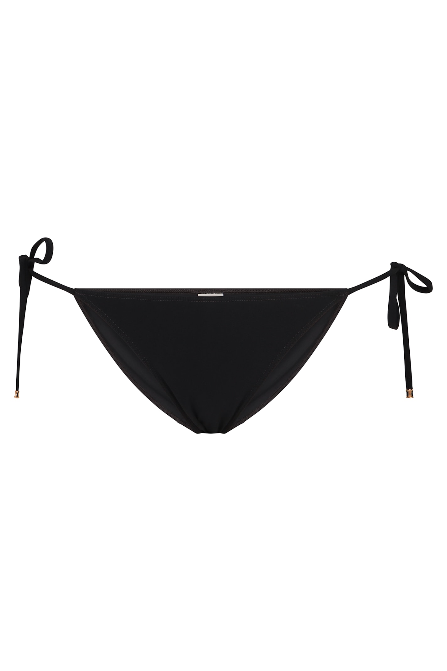 Celine Triomphe Tie Side Bikini Hipster In Black