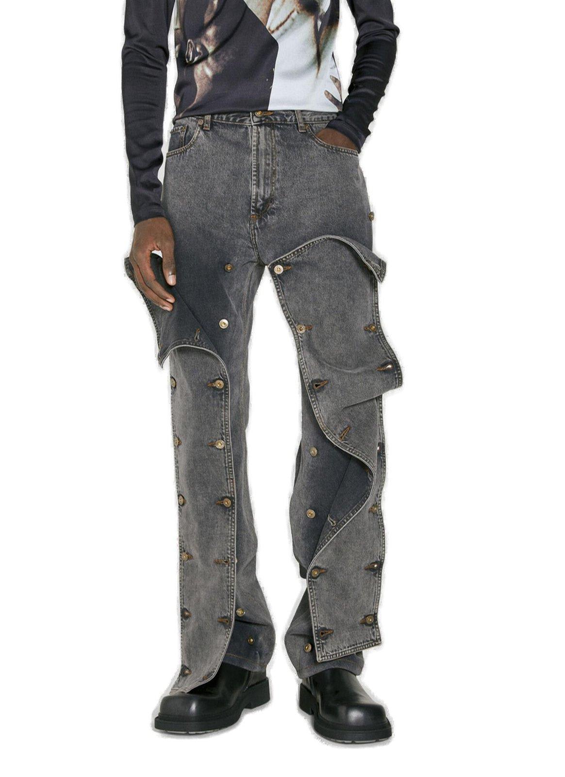 Y/PROJECT EVERGREEN SNAP OFF STRAIGHT LEG JEANS