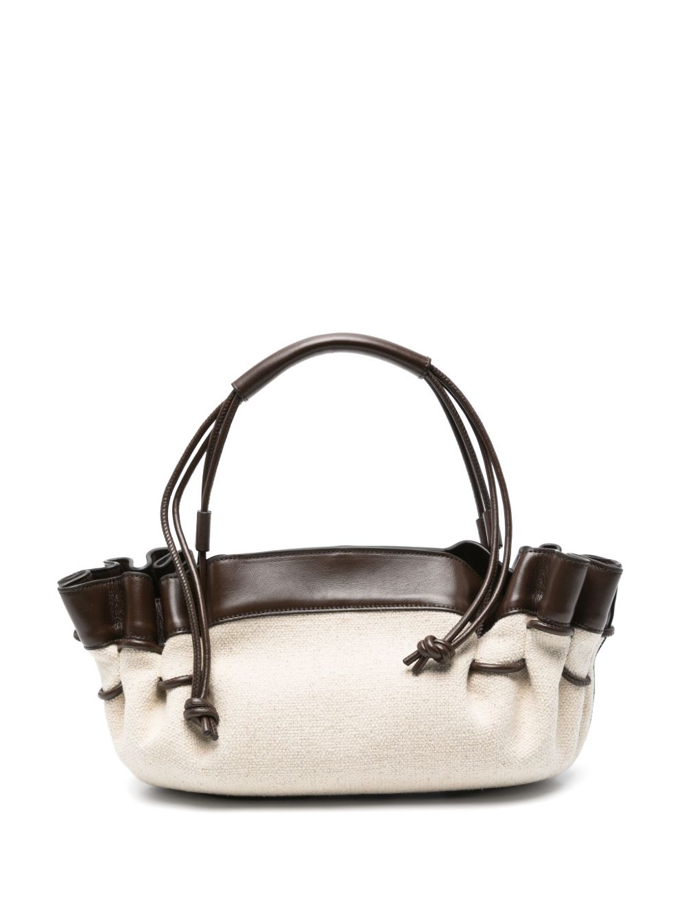 Hereu Arta Canvas Shoulder Bag In White