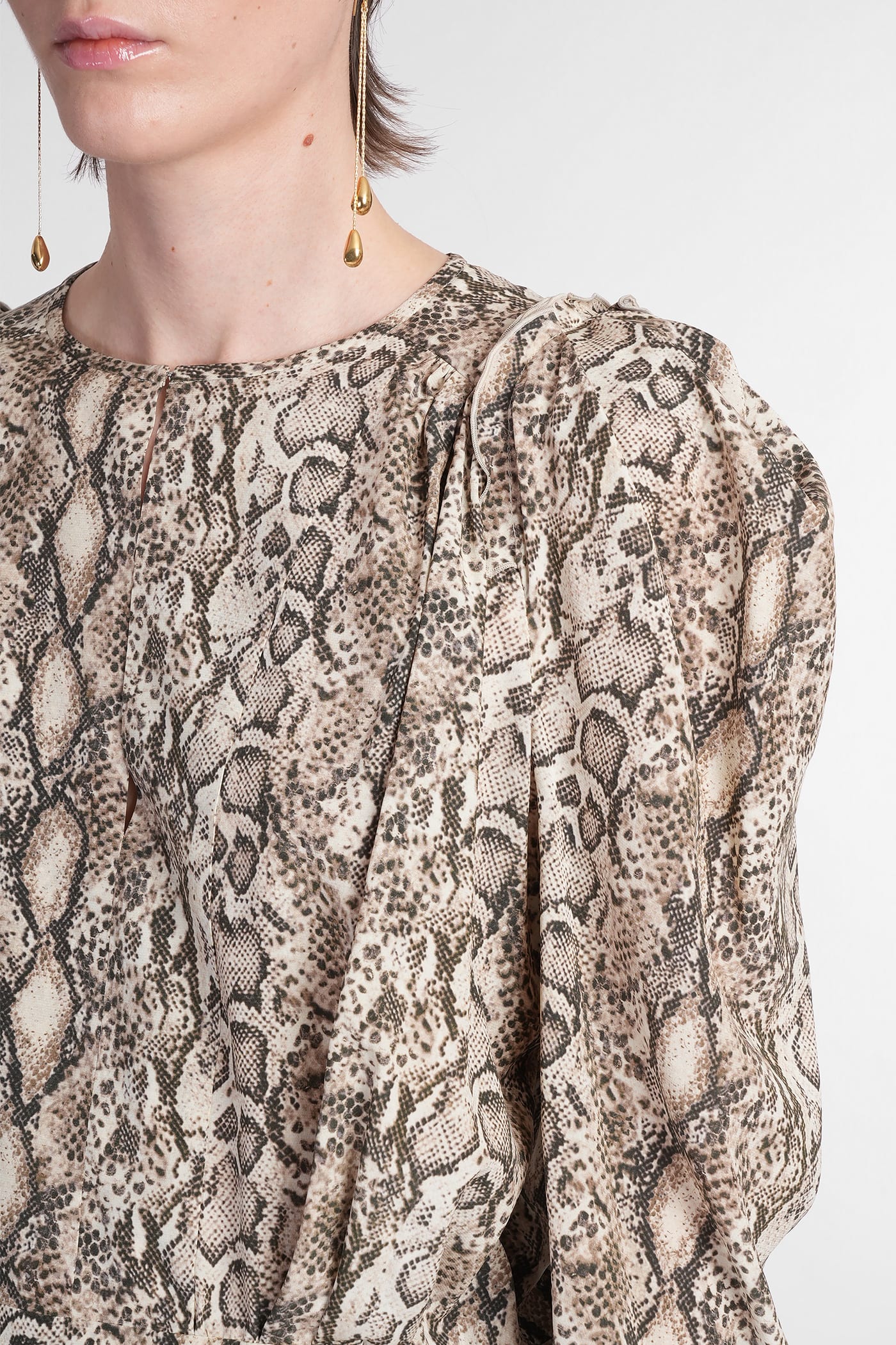 Shop Isabel Marant Zarga Blouse In Beige