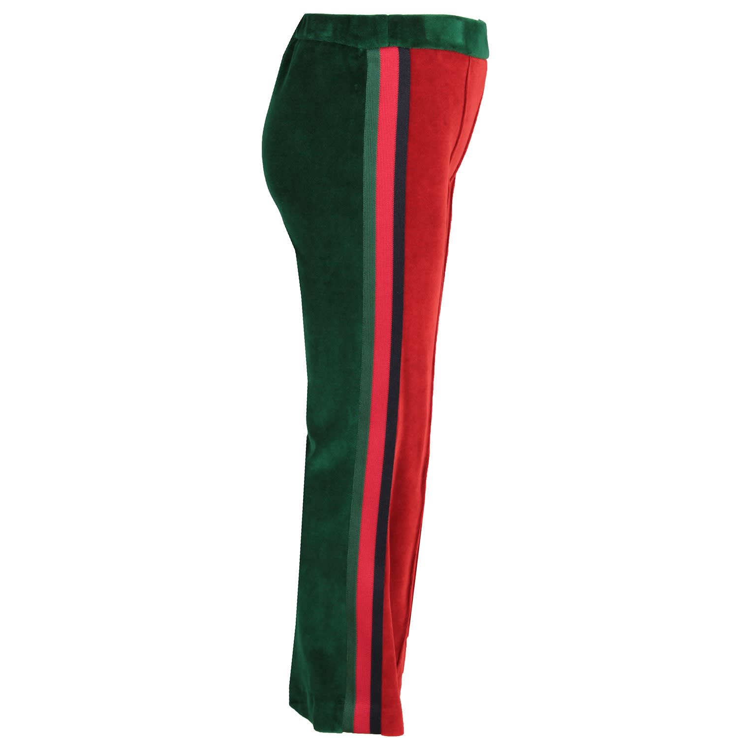 Gucci Green And Red Pants With Web 