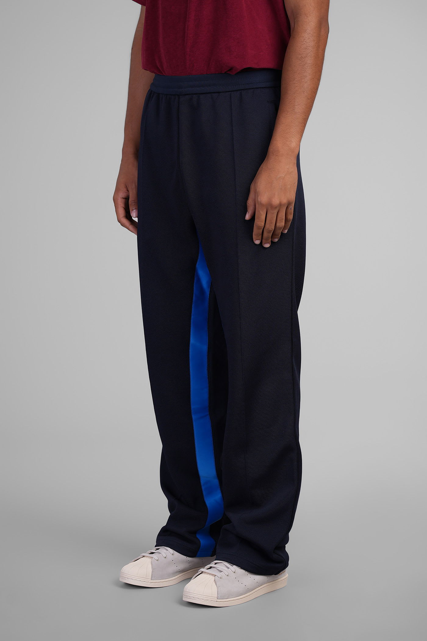 Adidas Originals Adidas X Wales Bonner Navy Blue Activewear Pants With Elasticized Waistband