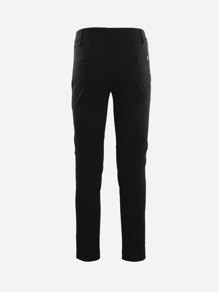 Shop Dondup Skinny Trousers In Cotton  In Black