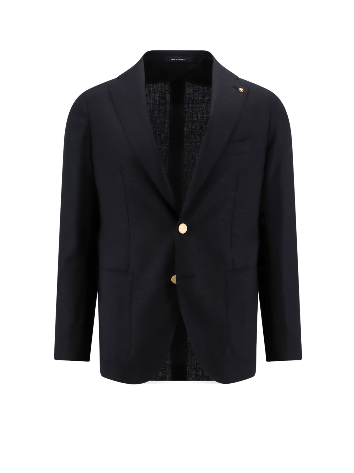 Tagliatore Men's Single-breasted Virgin Wool Jacket In Black