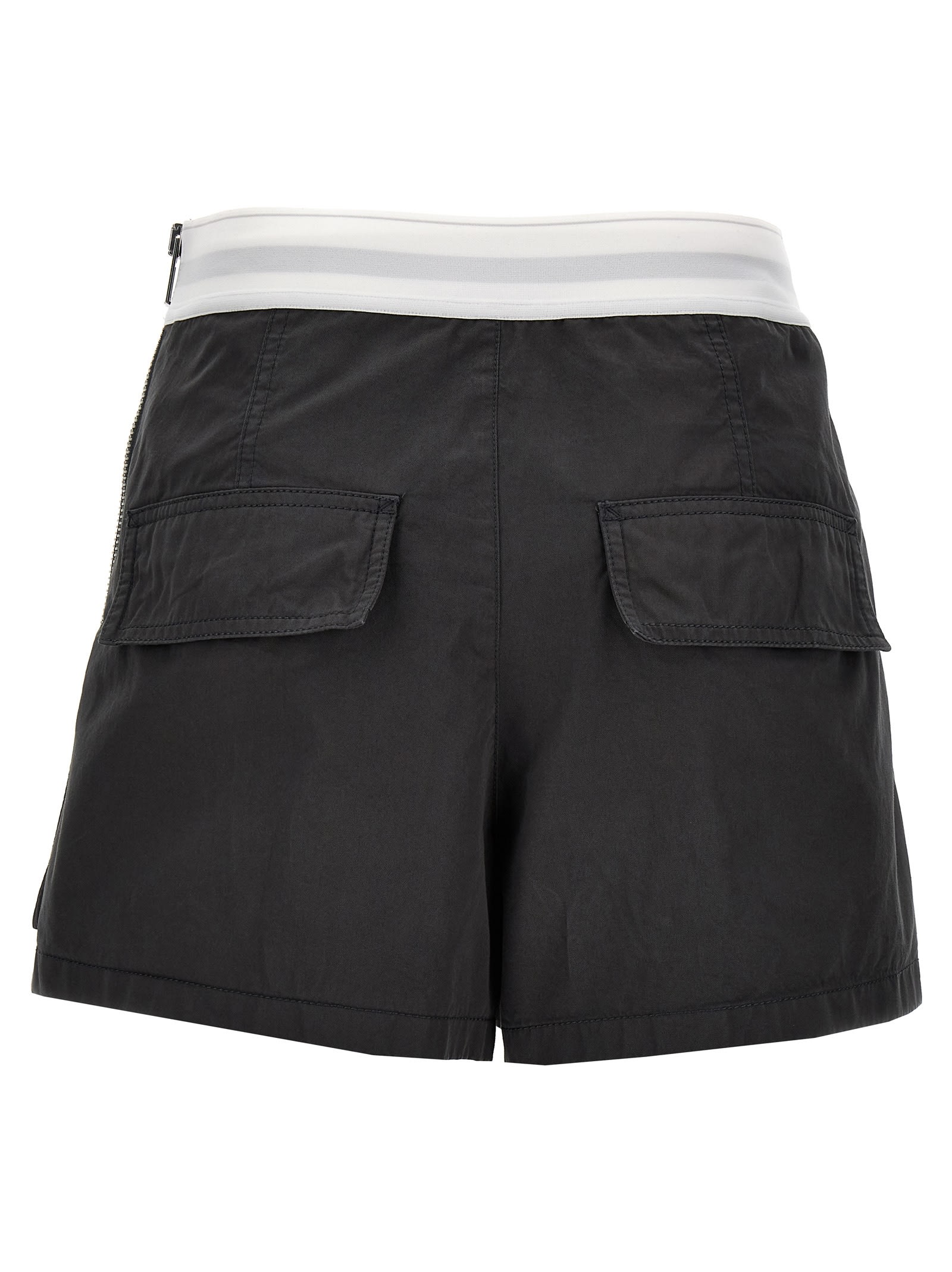 Shop Alexander Wang High Waisted Cargo Rave Shorts In Gray