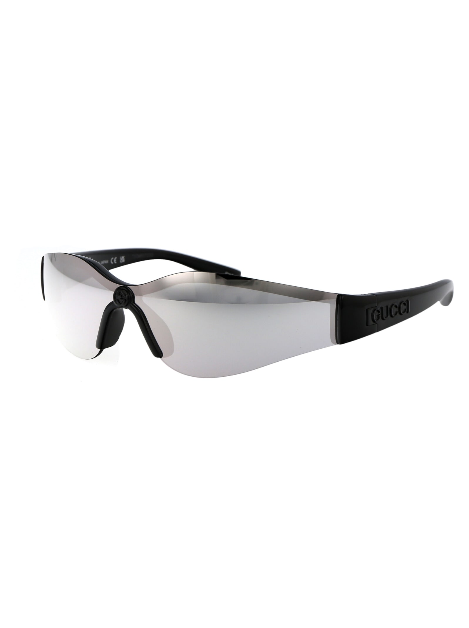 Shop Gucci Gg1651s Sunglasses In 004 Black Black Silver