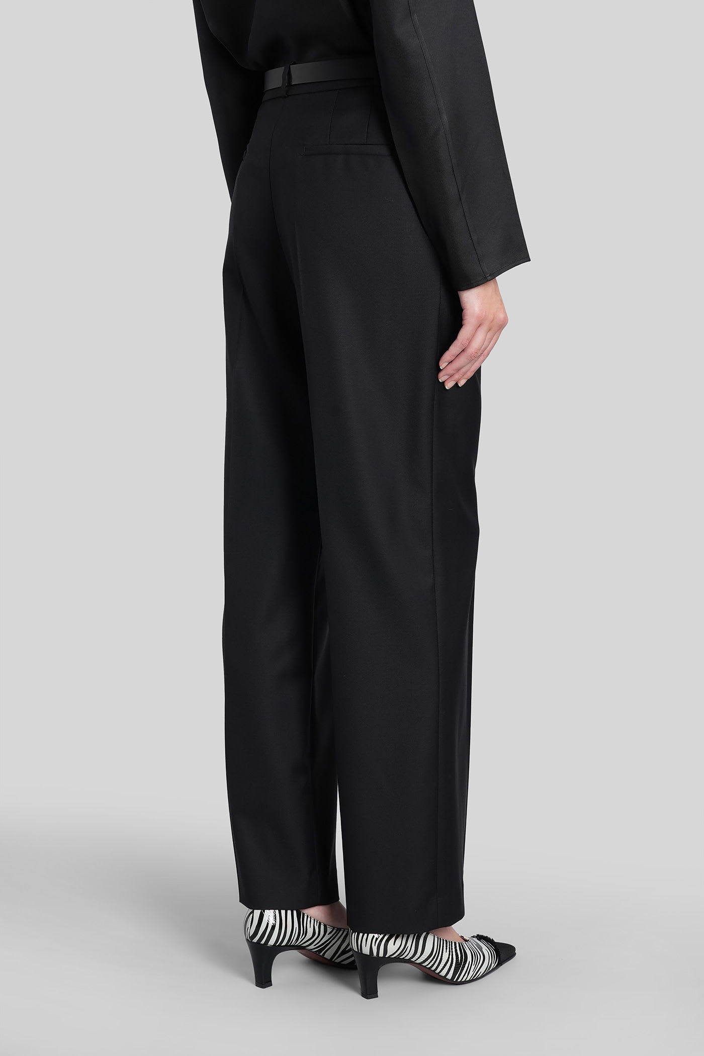 Loulou Studio Sibiru Lds Pants In Black Wool In Black