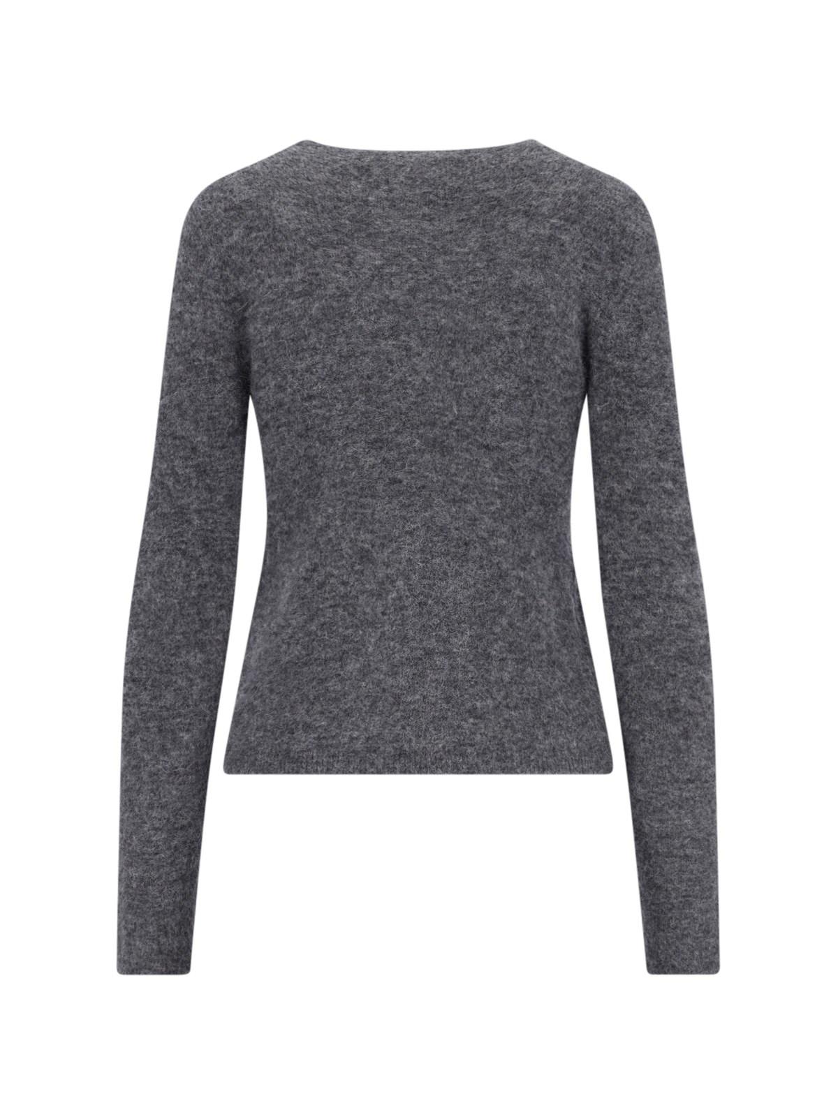 Shop Marant Etoile Obira Crop Sweater In Grey