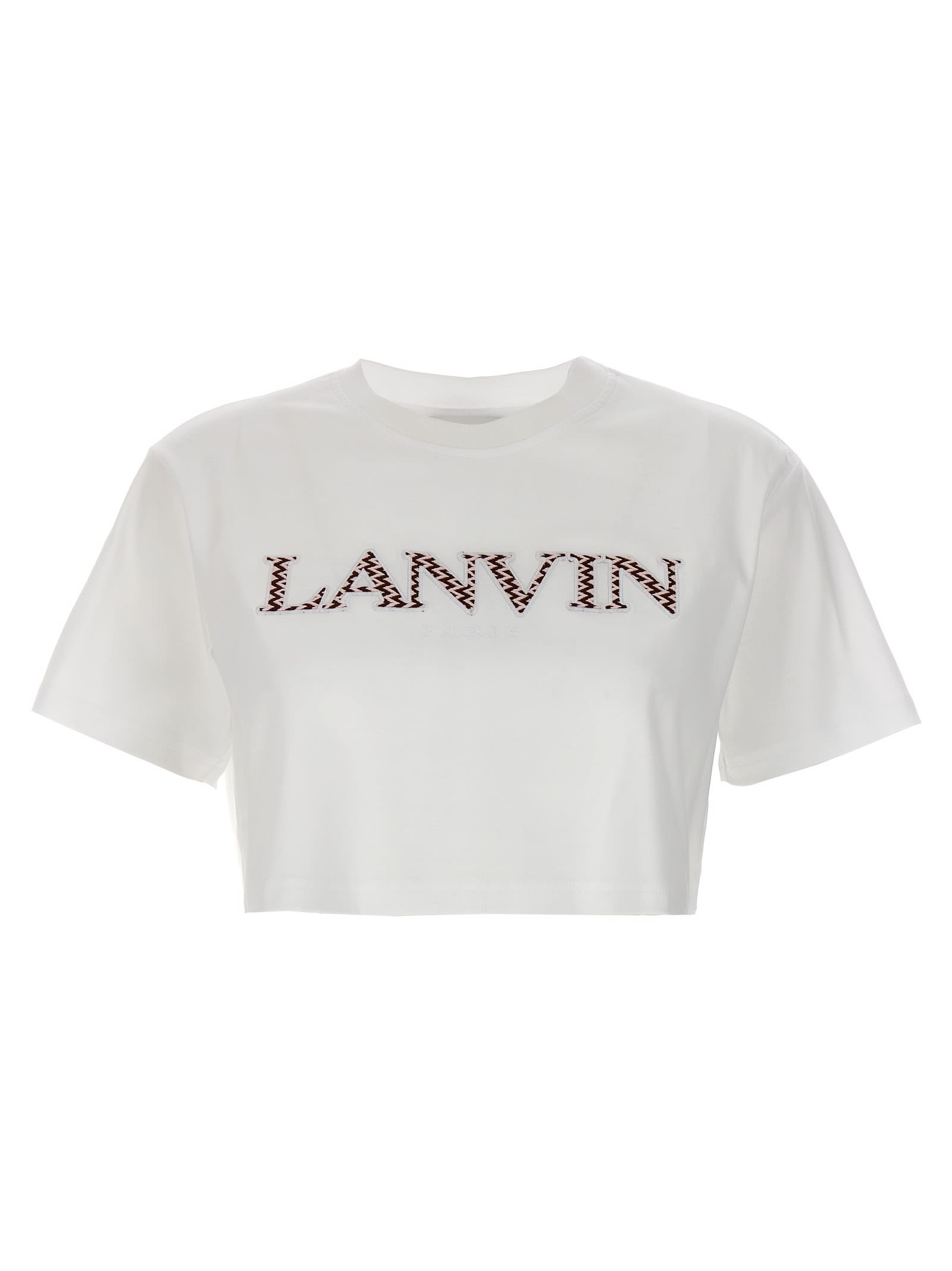 Lanvin Curb Cropped T-shirt In White
