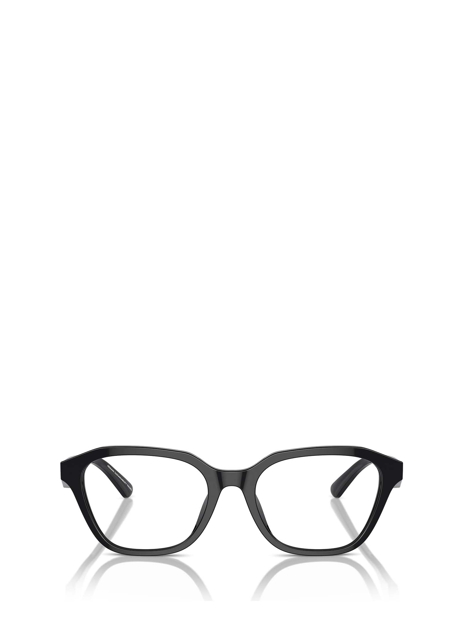 Shop Emporio Armani Ea3235u Shiny Black Glasses