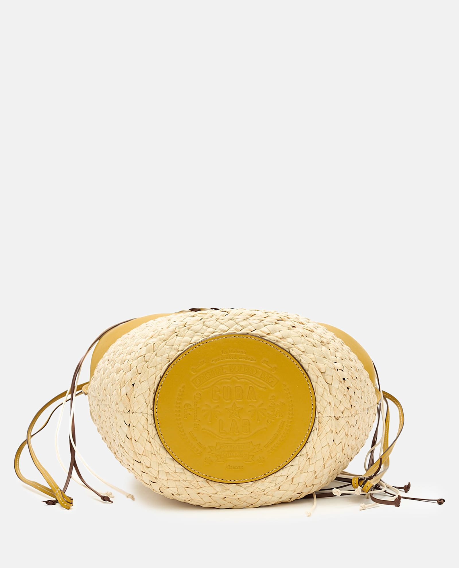 Cuba Lab Bolero Leather Tote Bag In Yellow