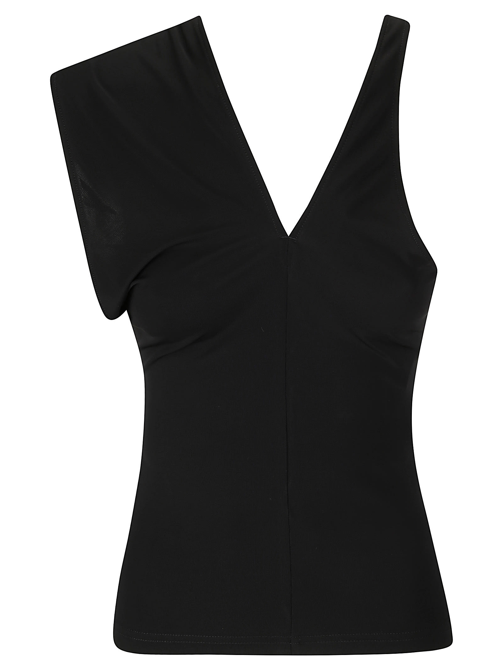 Shop Courrèges Criss Cross Top In Black