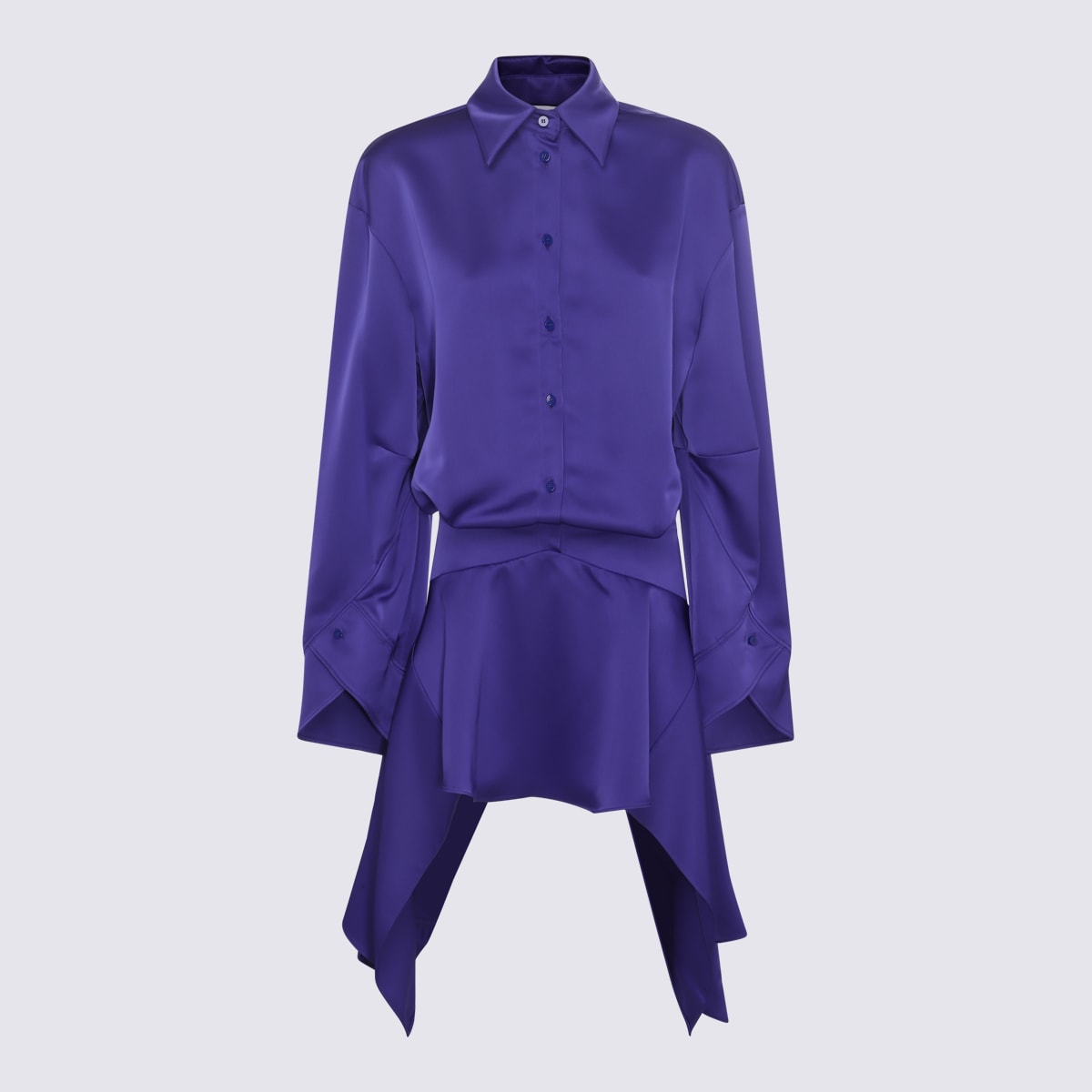 Shop Attico Violet Asymmetric Hem Skirt Dress