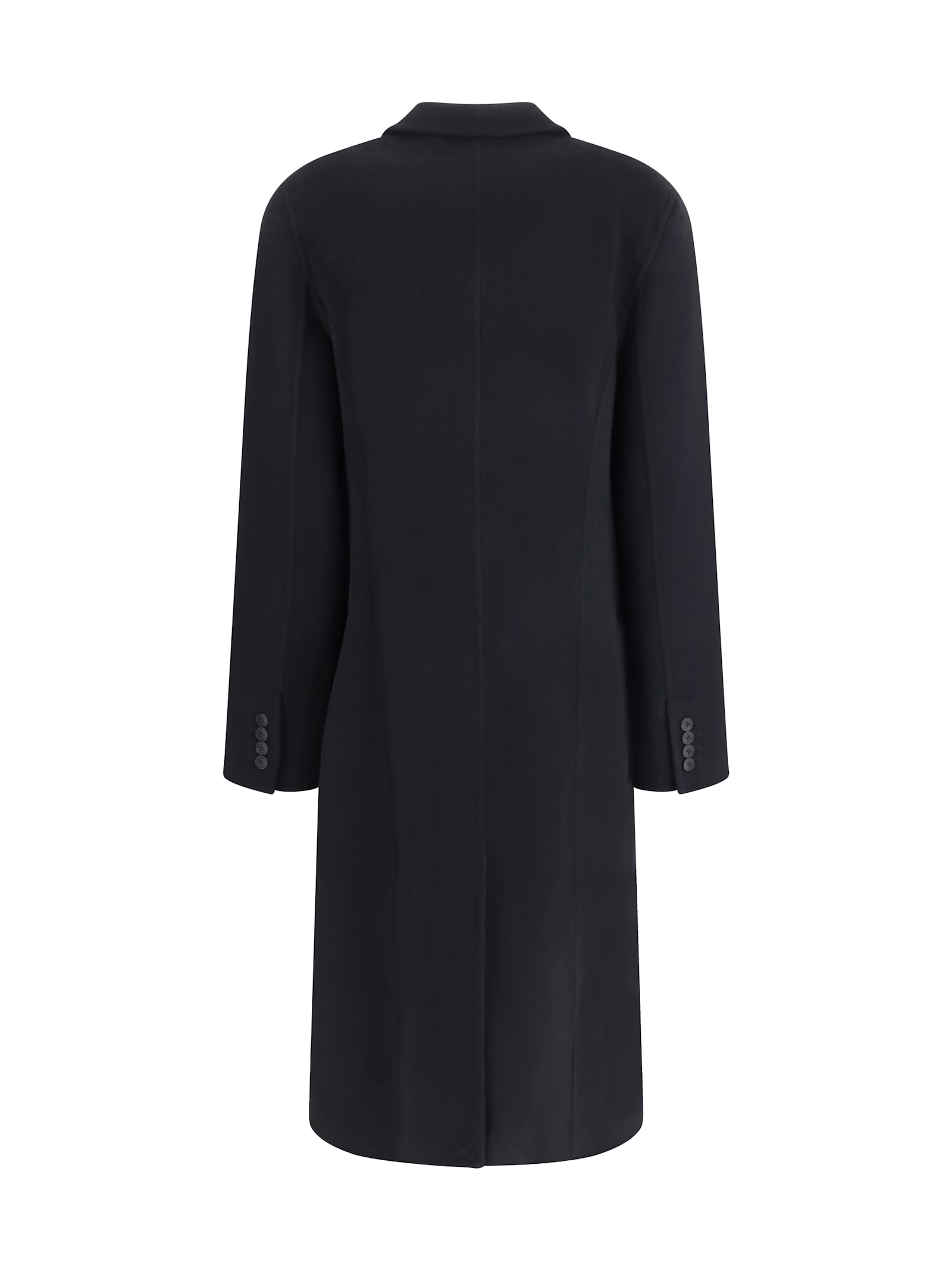 Tory Burch Classic Wool Coat In Black