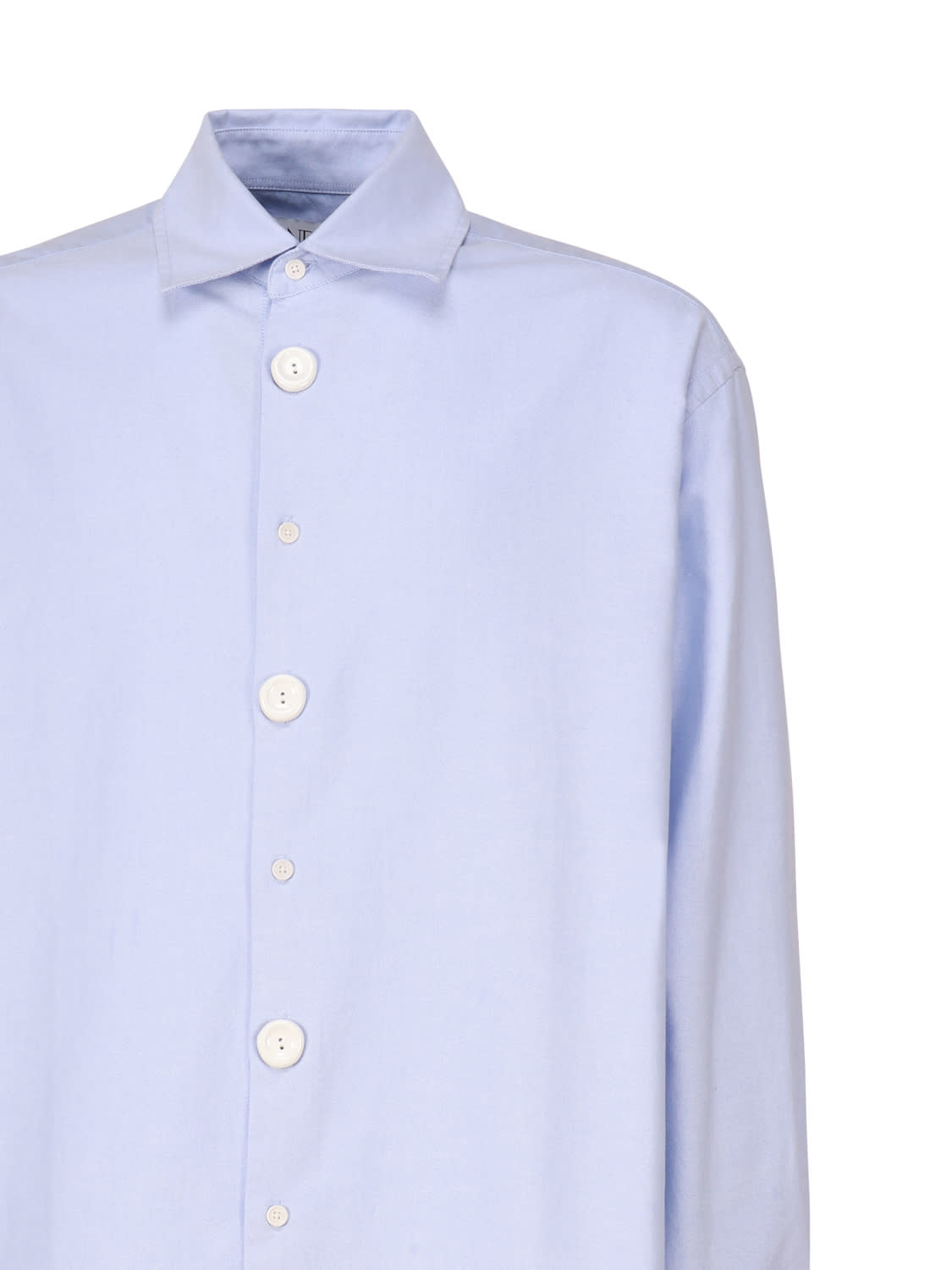 Shop Jw Anderson Shirt With Anchor Embroidery In Light Blue