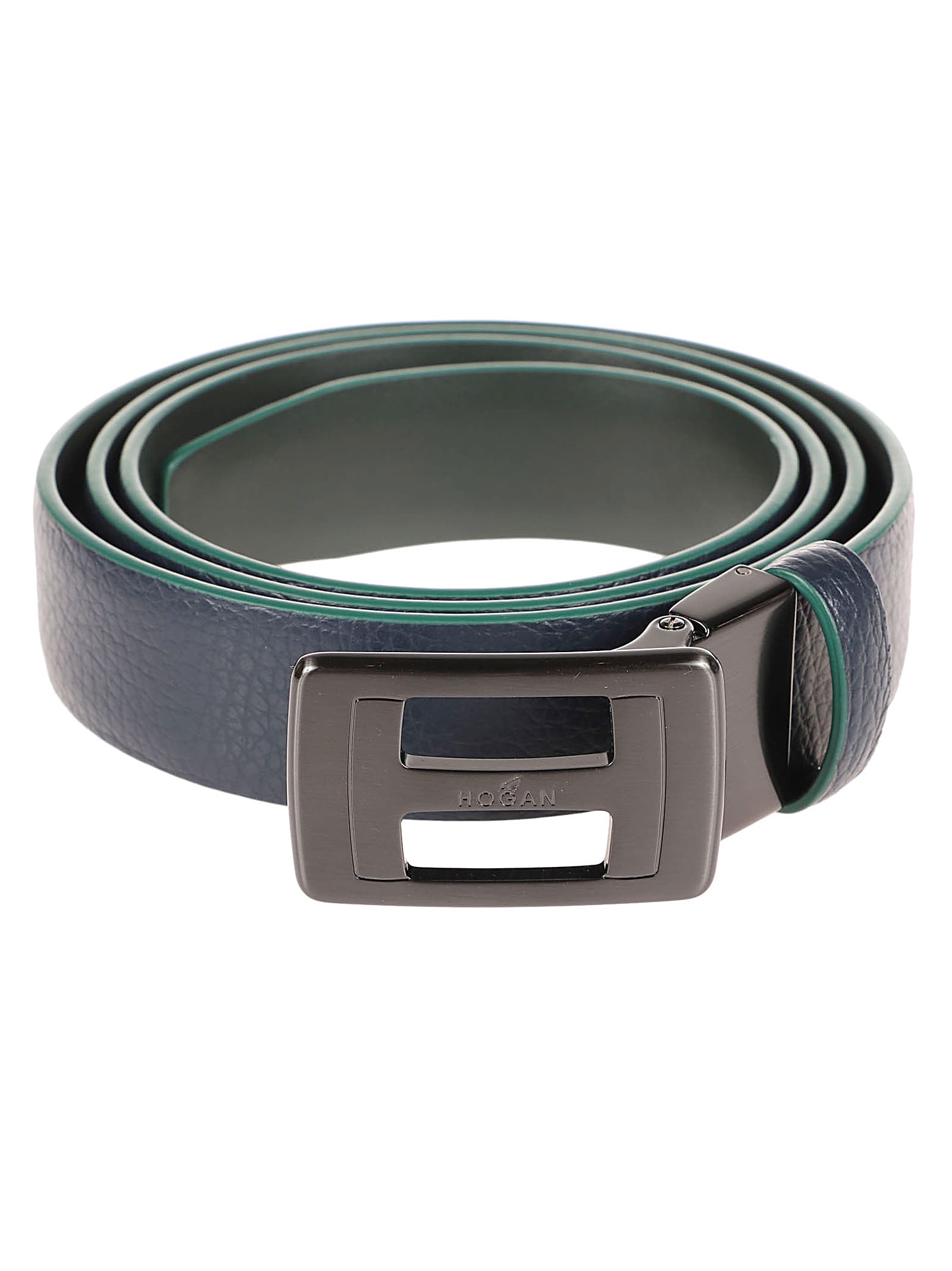 Shop Hogan Belt In Blu/bottiglia Scuro