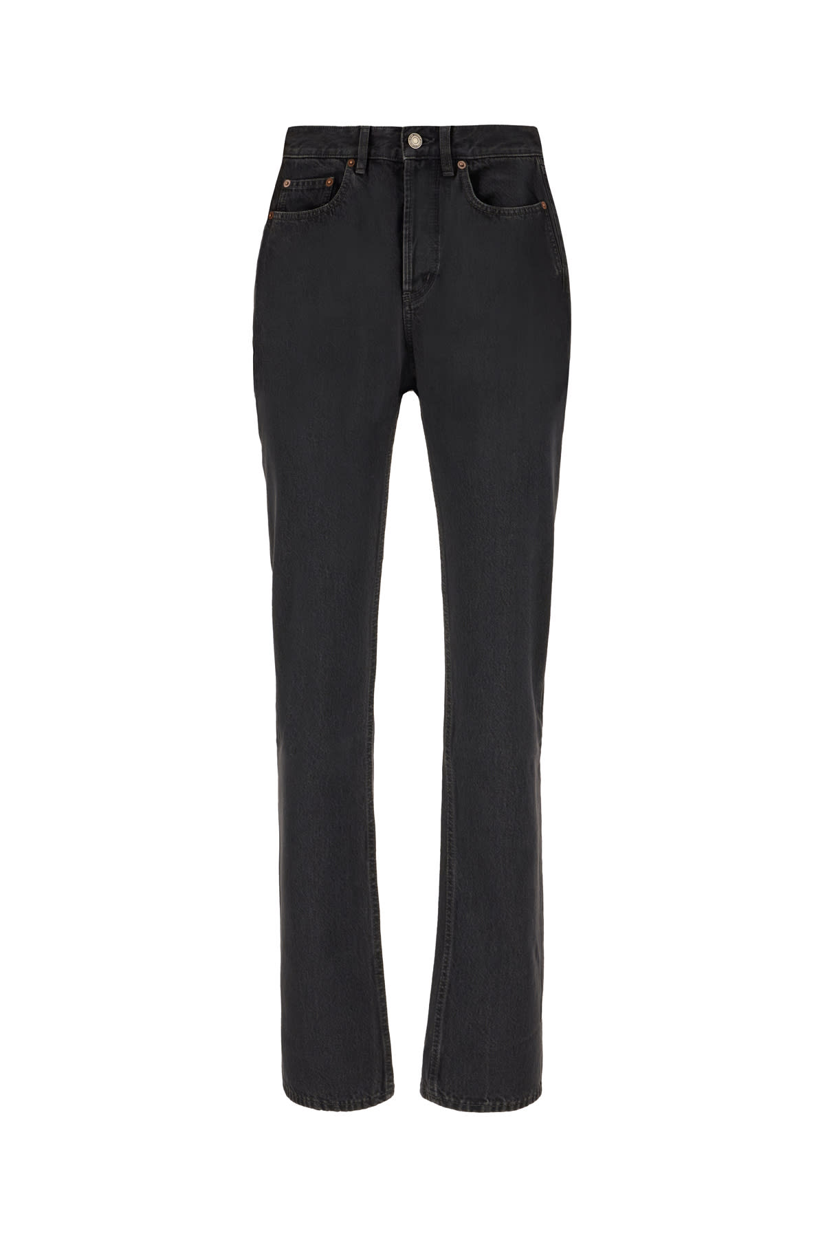 Saint Laurent Black Denim Jeans In Black Rock