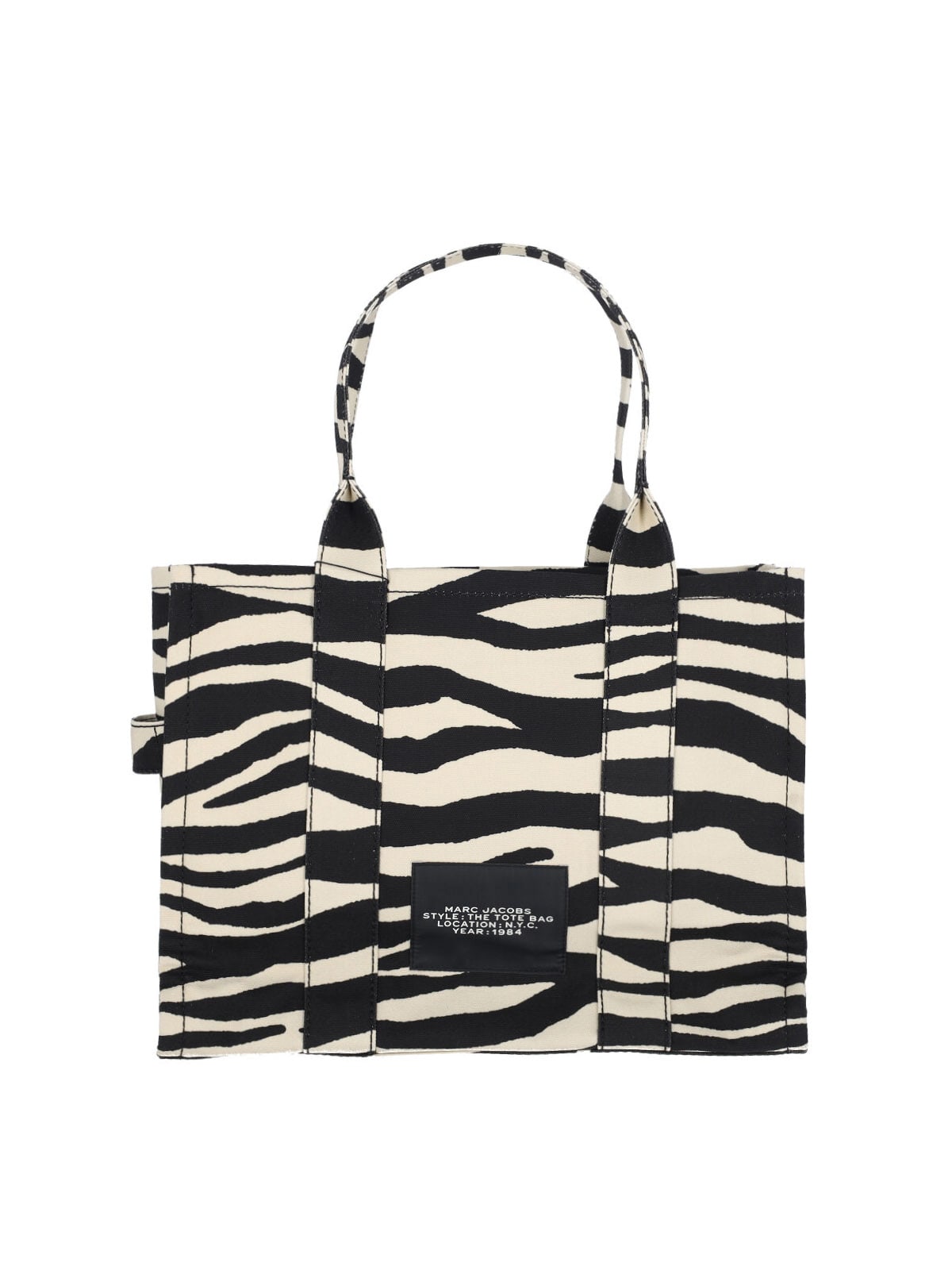 MARC JACOBS THE ZEBRA CANVAS LARGE TOTE BAG 