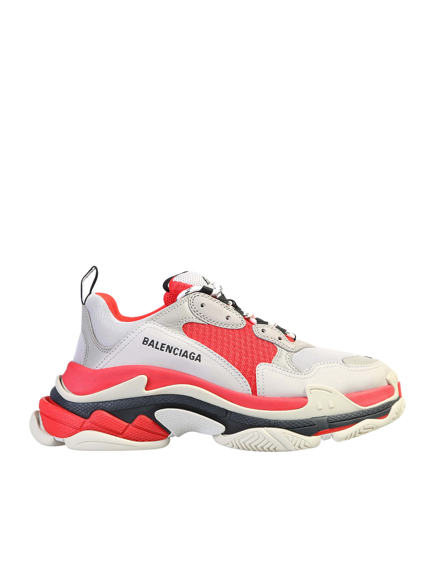 Balenciaga Men's Triple S Mesh & Leather Sneakers In Grey