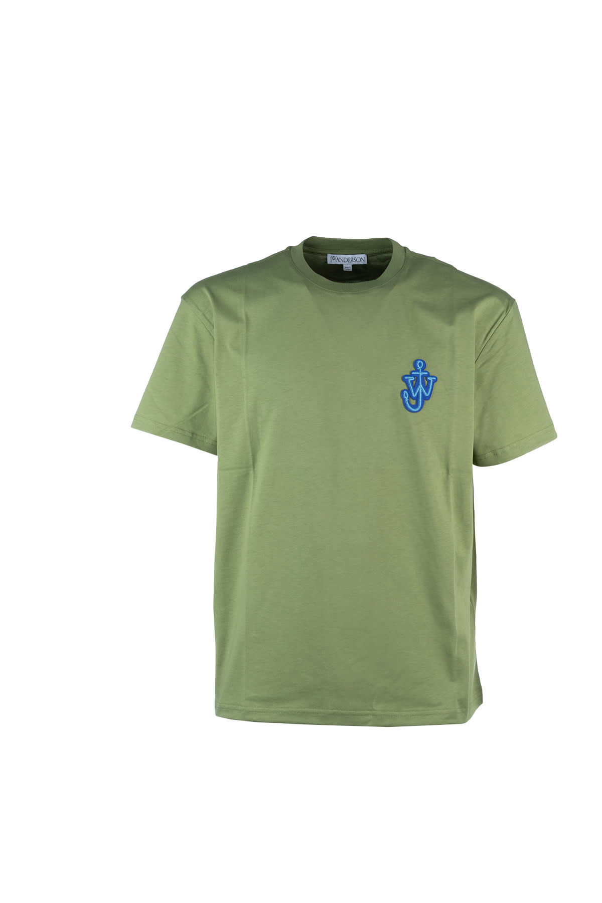 Jw Anderson Anchor Logo T-shirt In Dark Green