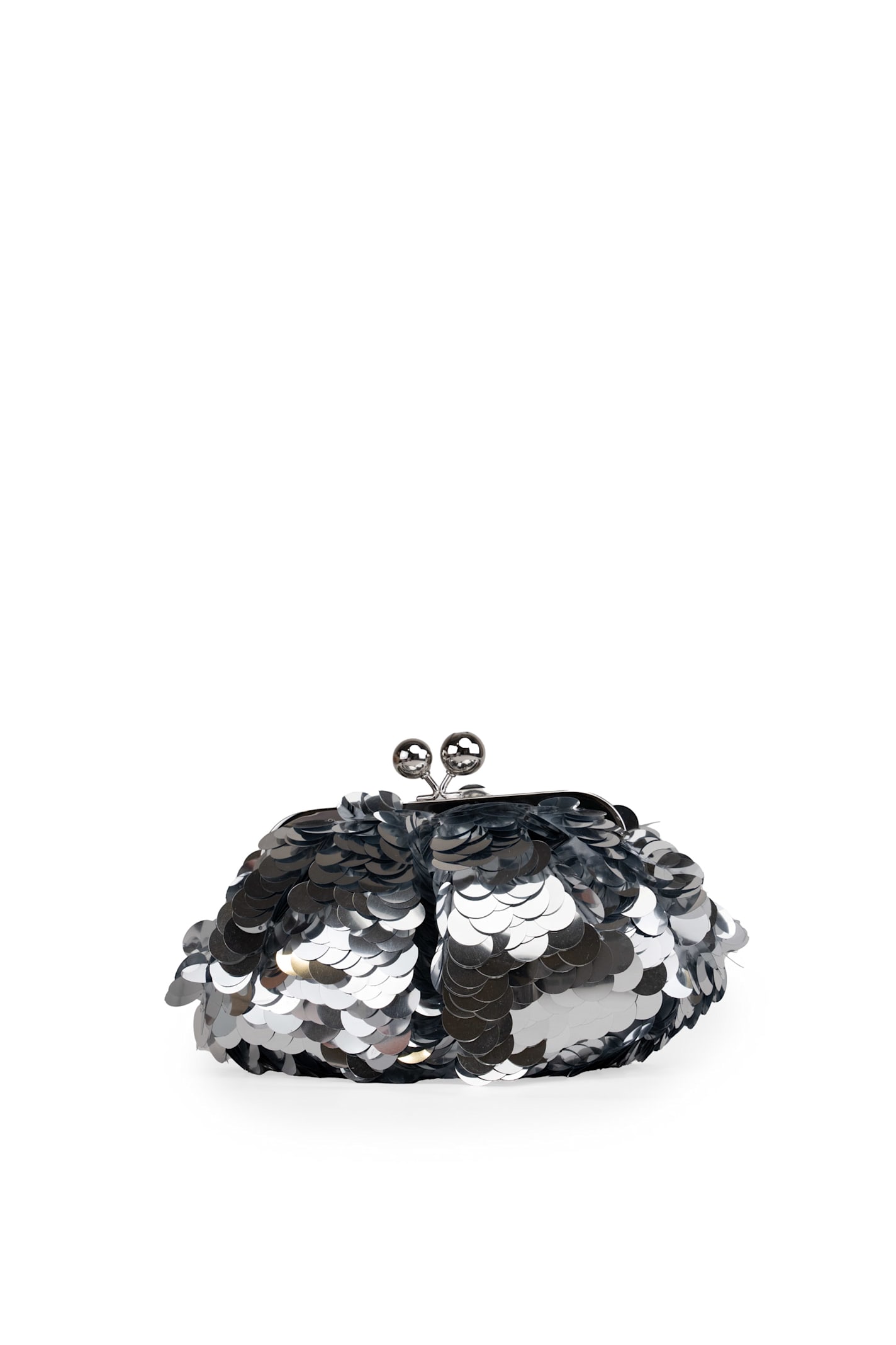 Weekend Max Mara Pasticcino Small Recital Bag With Sequins In Silver
