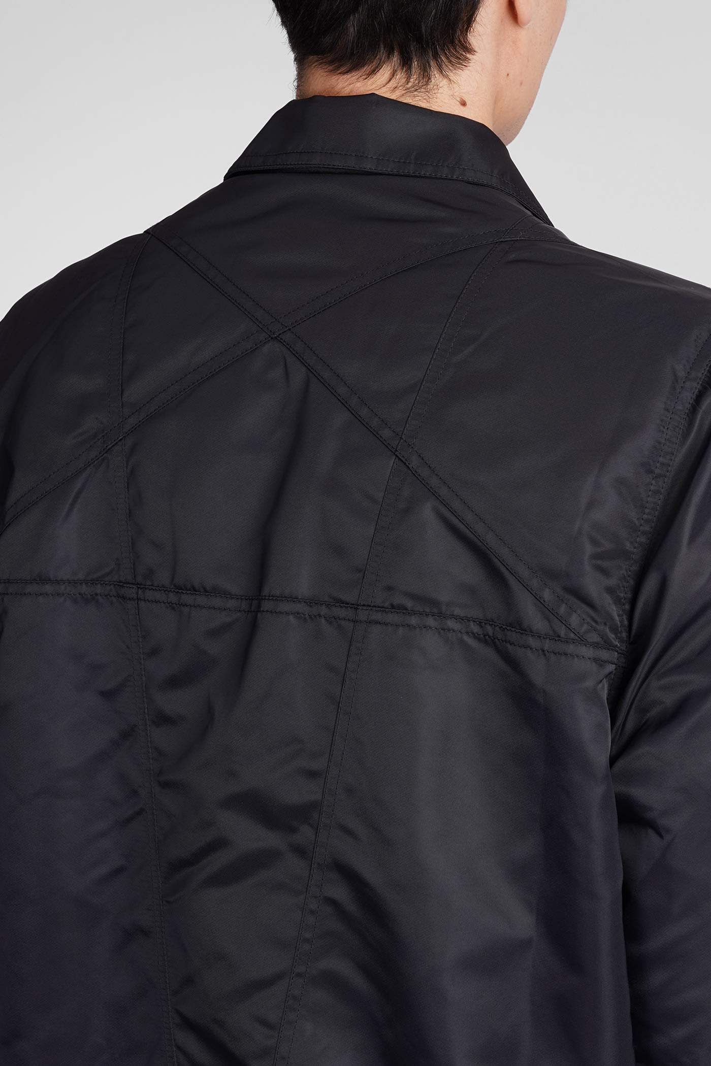 Shop Drkshdw Zipfront Jkt Casual Jacket In Black Nylon