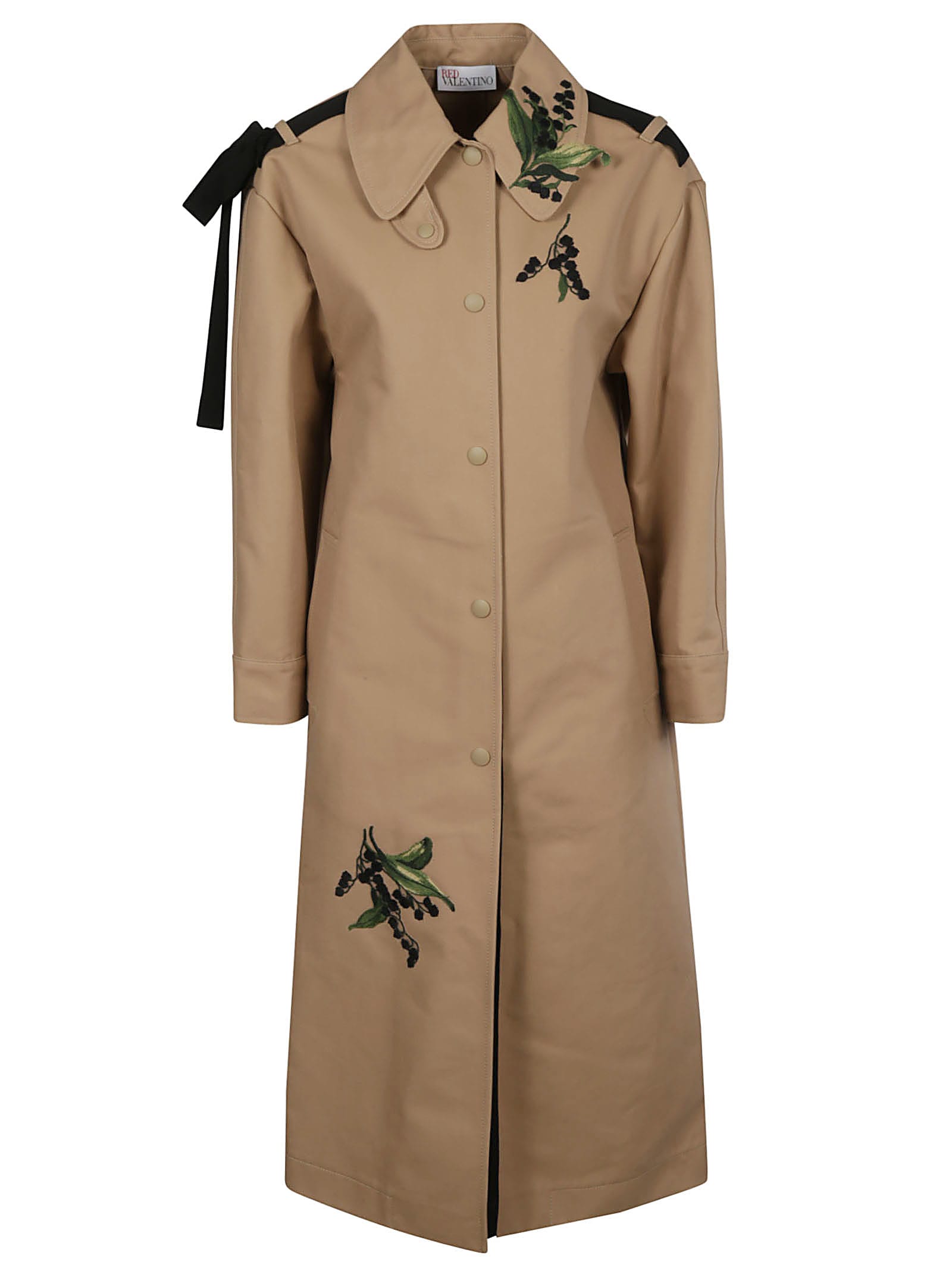 RED VALENTINO EMBROIDERED COAT,VR3CAC80 5LC191