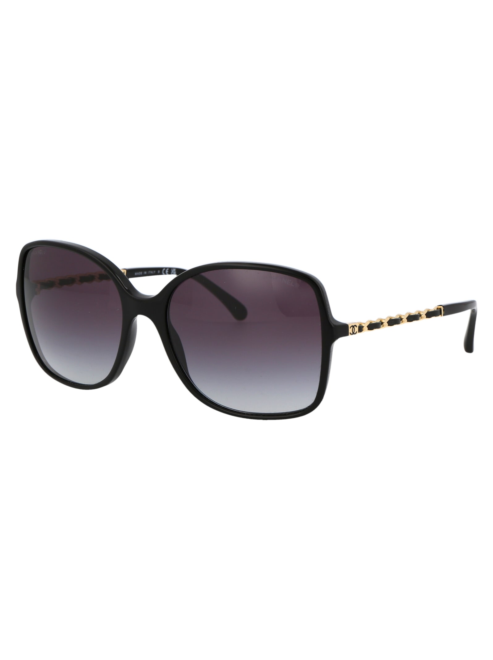 Pre-owned Chanel 0ch5210q Sunglasses In N5013c Black