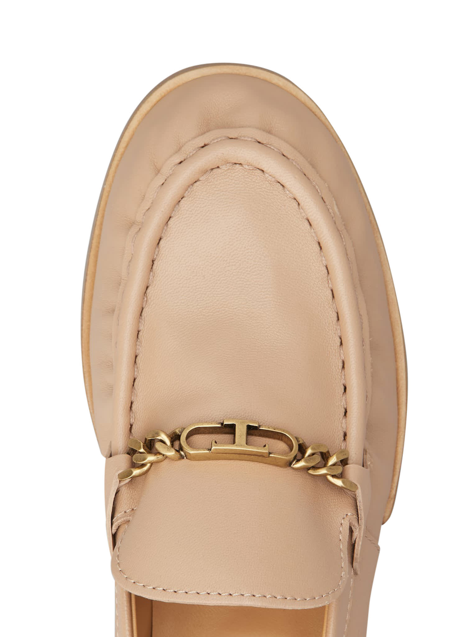 Shop Tod's T Chain Loafers In Rosa Primer