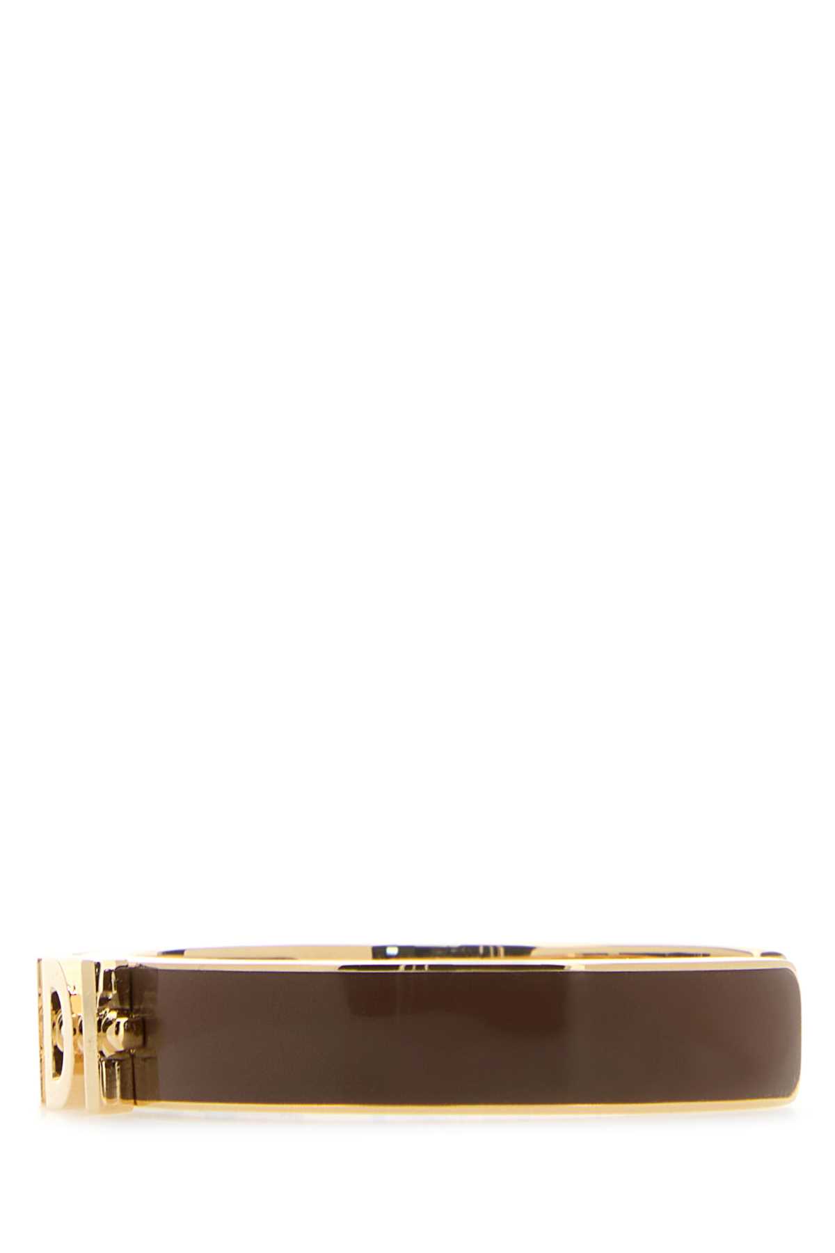 Shop Fendi Two-tone Metal Graphy Bracelet In Orosoftcocoa