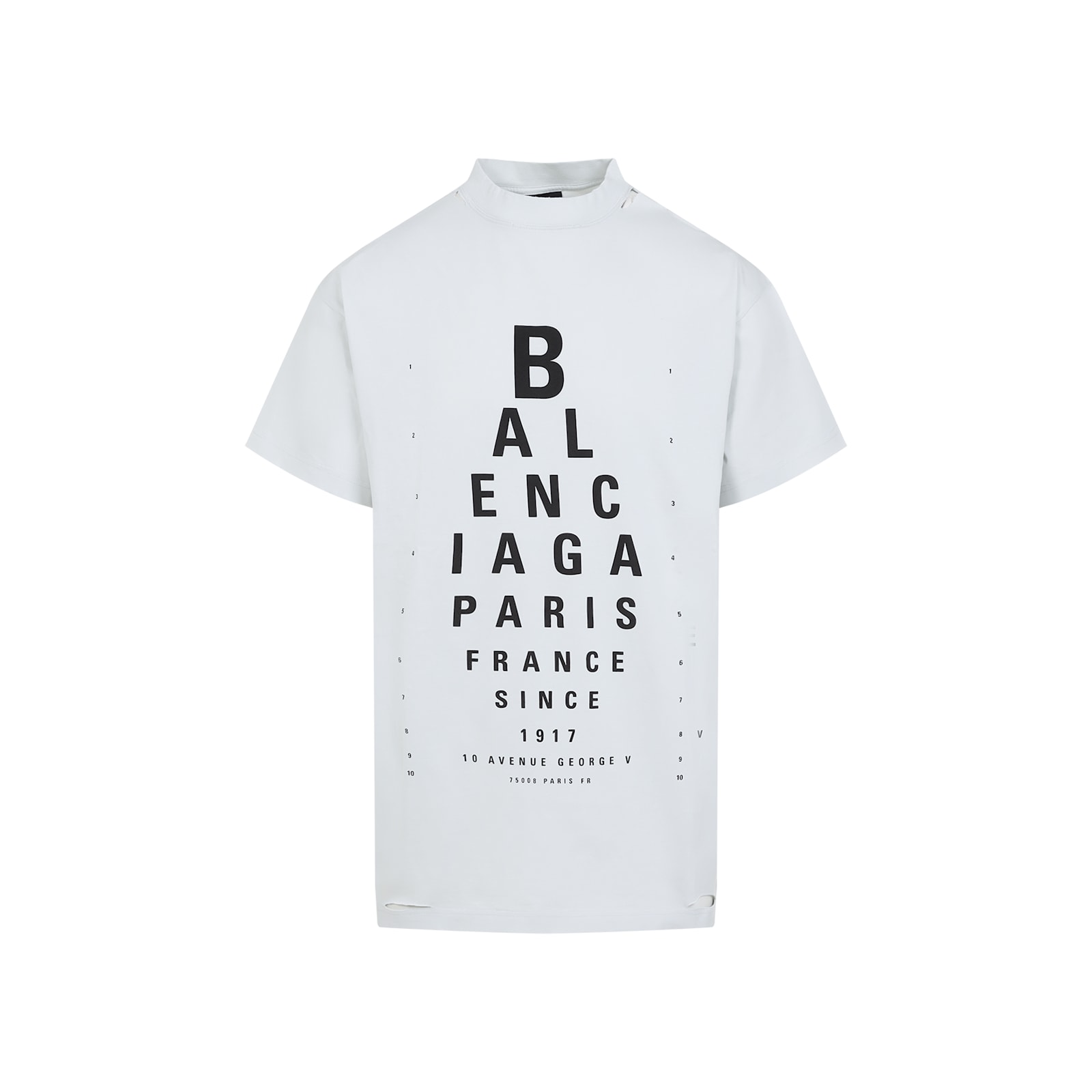 Balenciaga Optical T-shirt In Dirty White Black