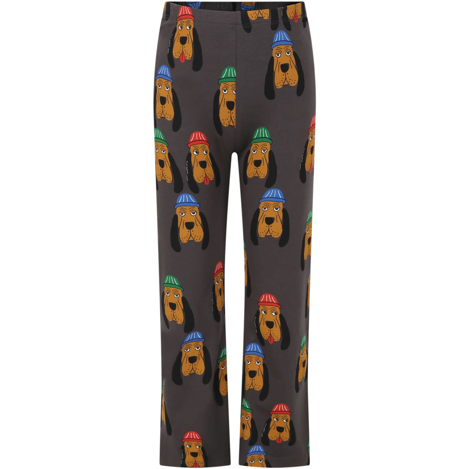 Mini Rodini Kids' Grey Trousers For Girl With Dogs