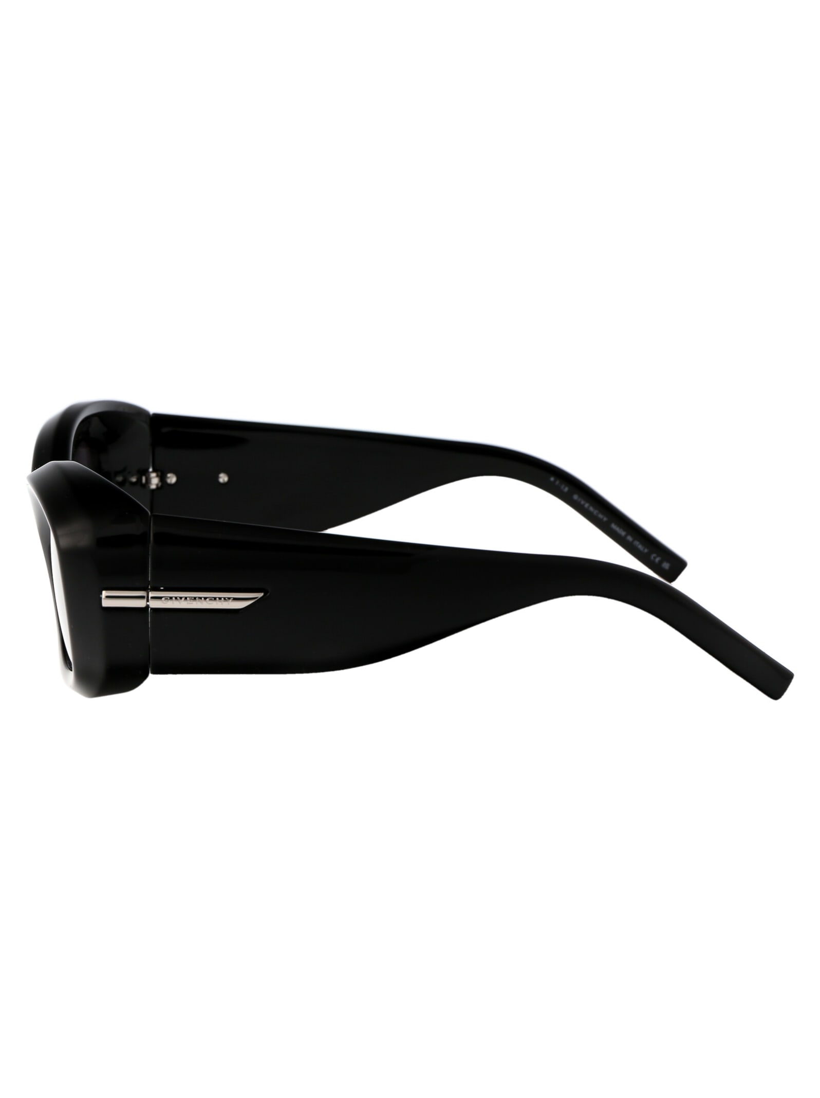 Shop Givenchy G180 Sunglasses In 01a Shiny Black / Smoke