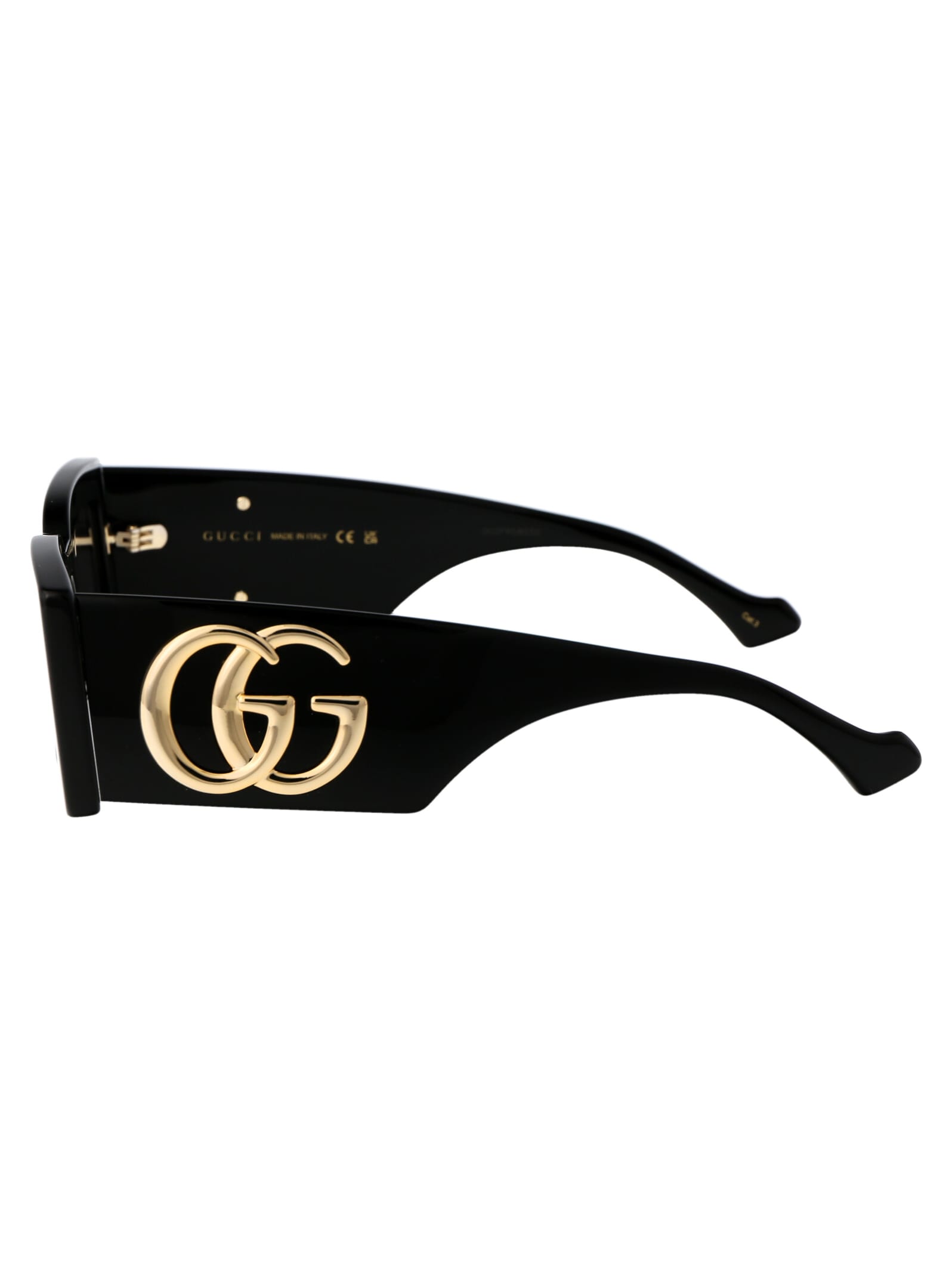 Shop Gucci Gg1425s Sunglasses In 001 Black Black Grey