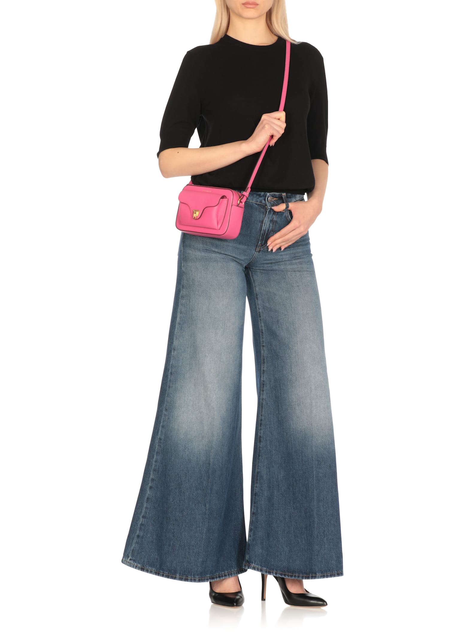 Coccinelle Fuchsia Beat Soft Mini Shoulder Bag
