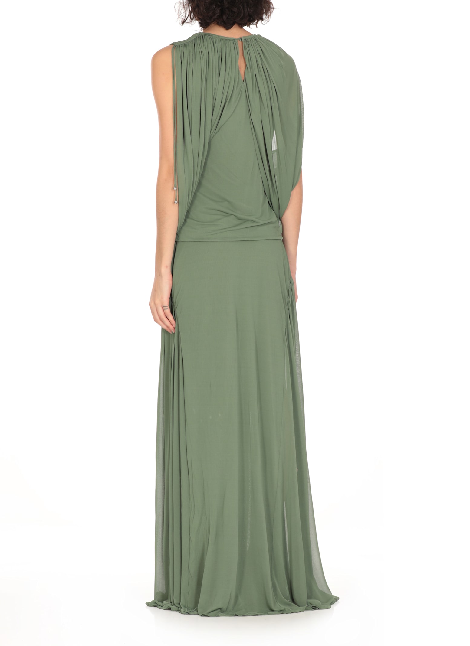 Lanvin Viscose And Silk Top In Green
