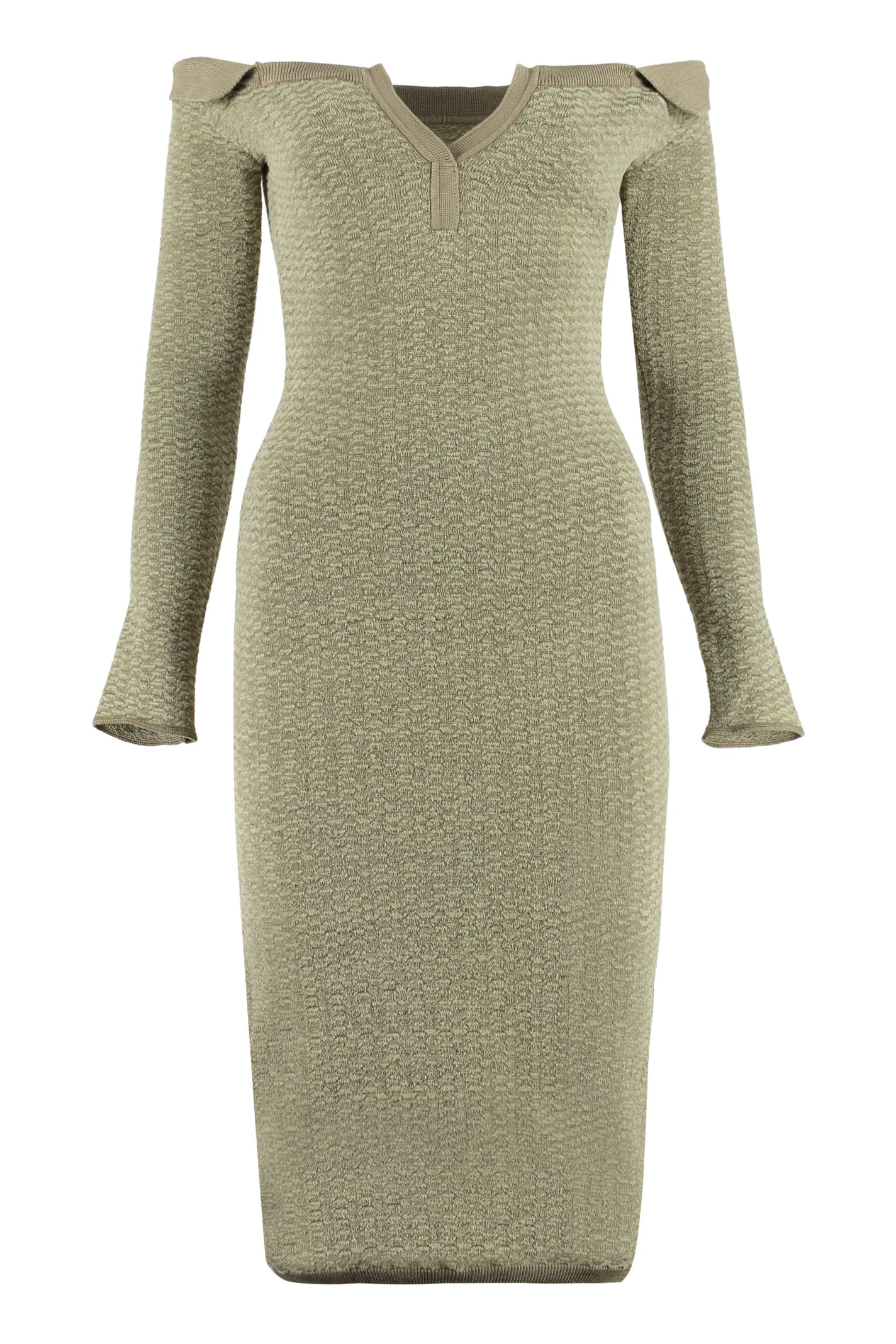 Shop Jacquemus Pampero Cotton Dress In Green