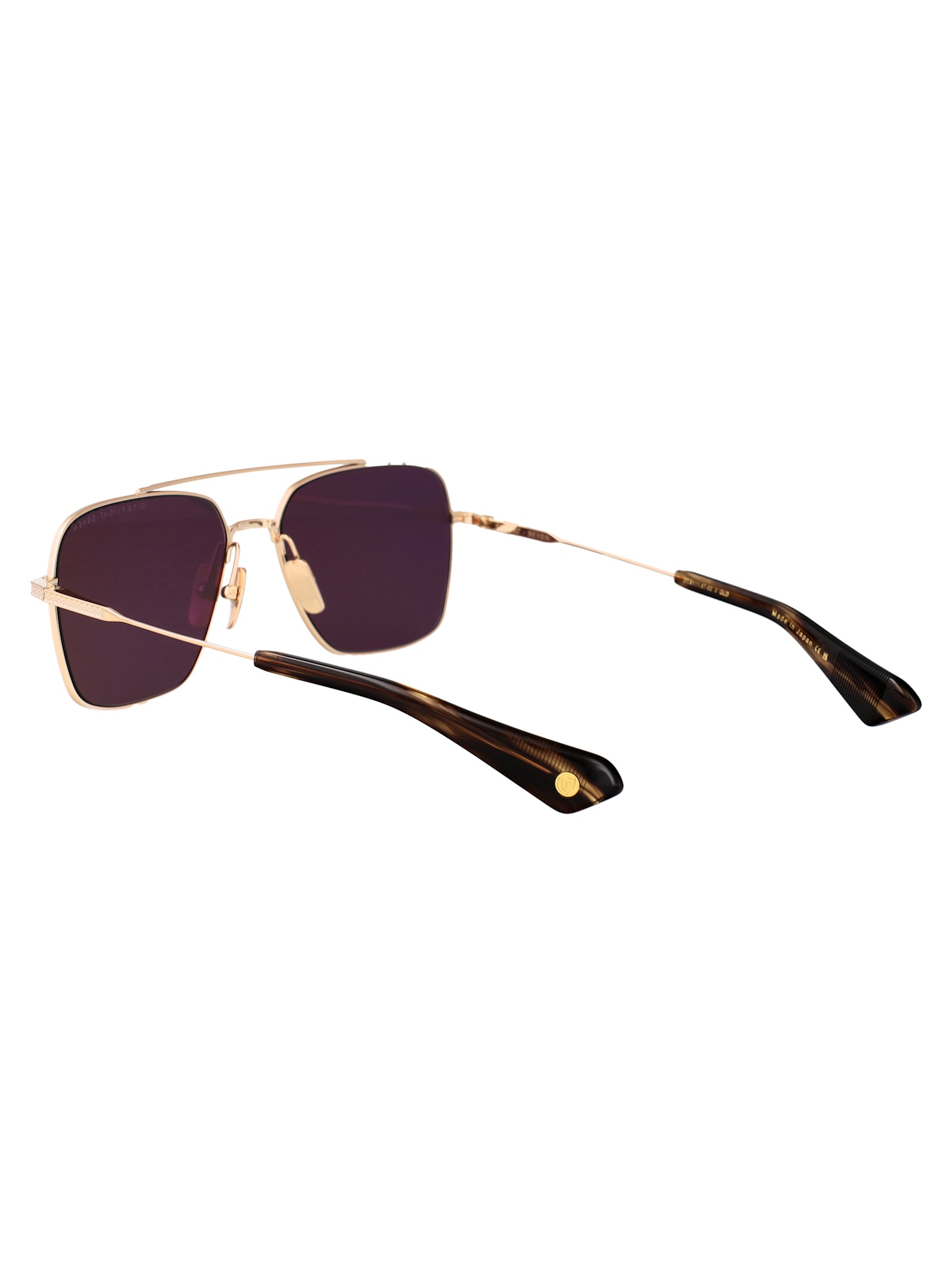 Dita Flight-seven Sunglasses In White Gold W/ Dark Grey - Ar