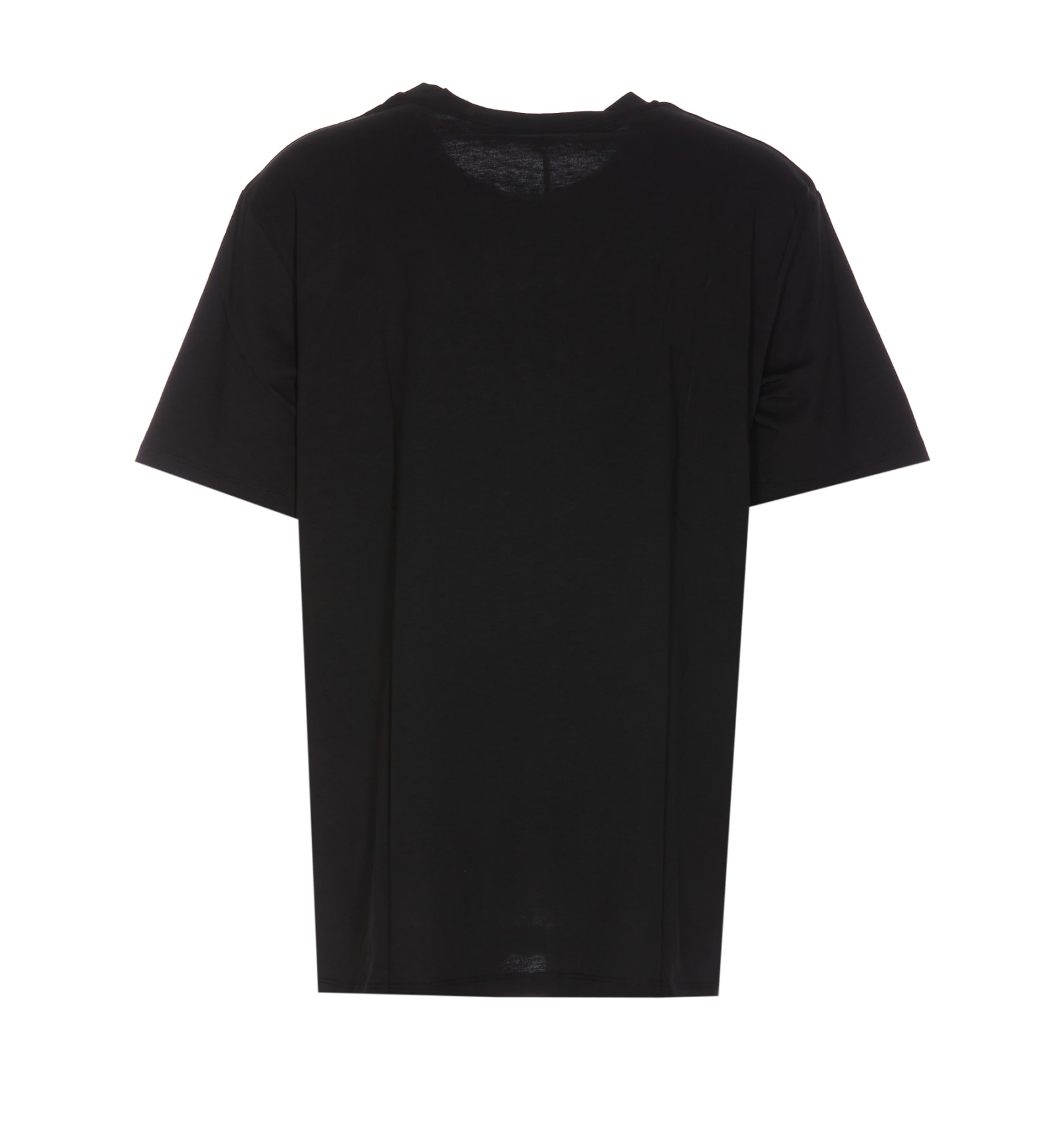 Shop Balmain Velvet Logo T-shirt In Black