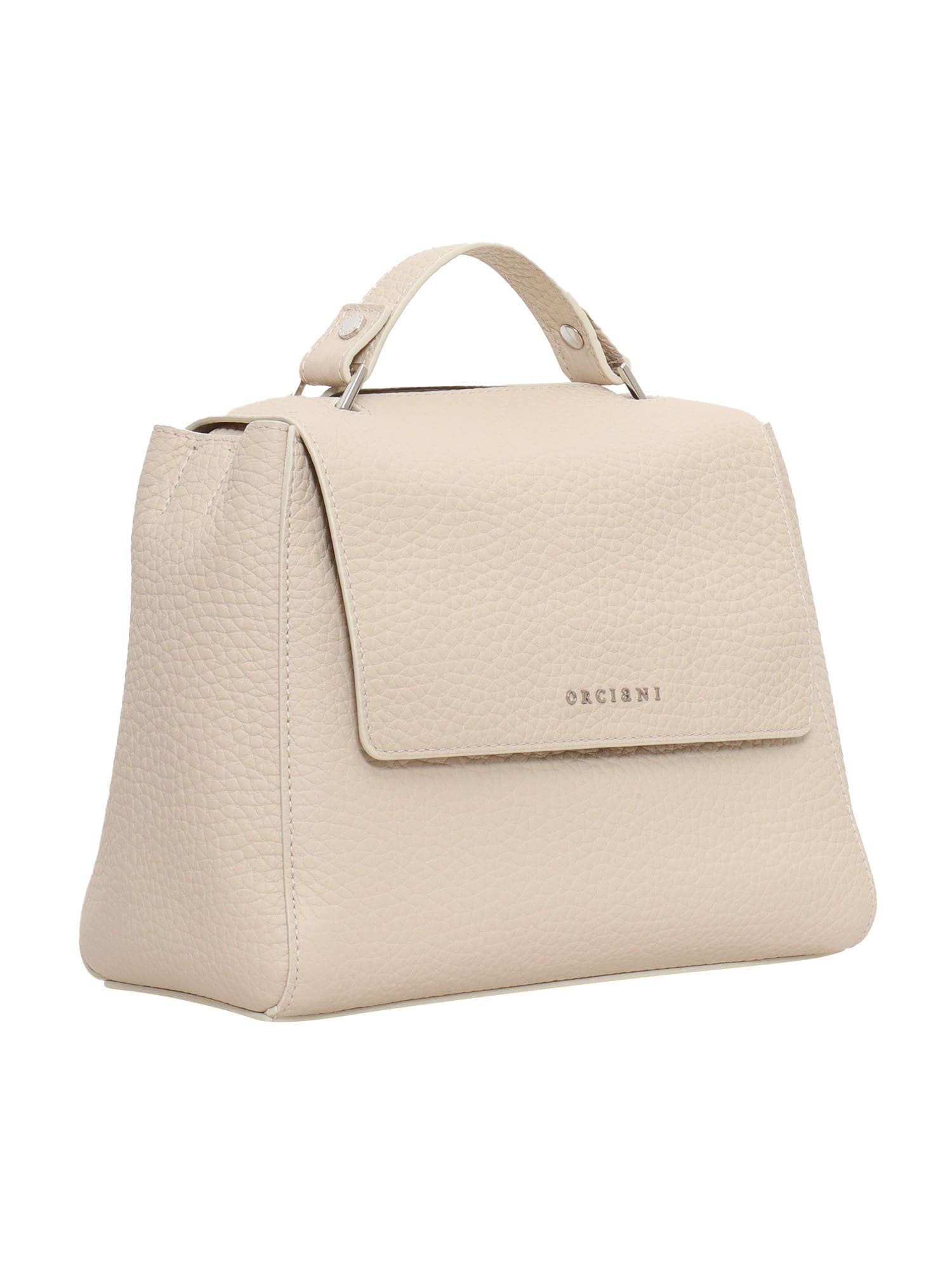Shop Orciani Beige Handbag In White